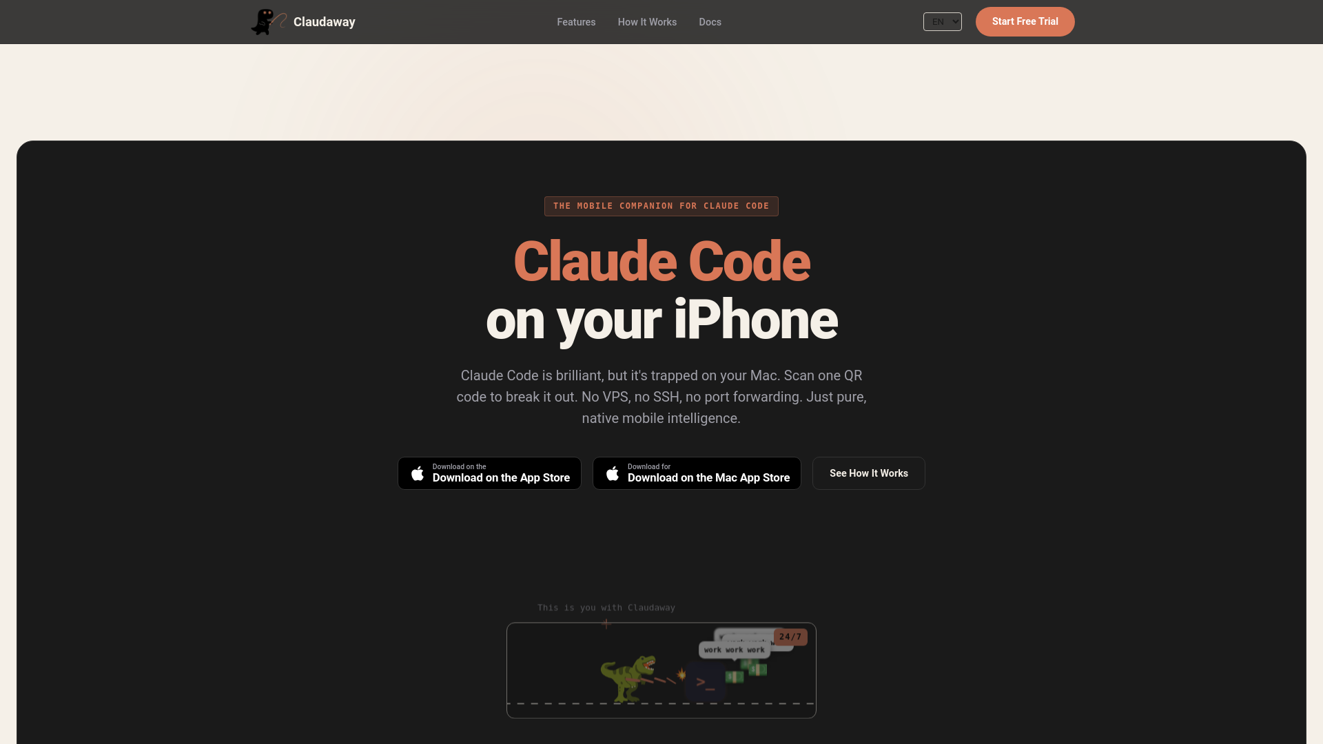 website screenshot of https://claudaway.pages.dev/