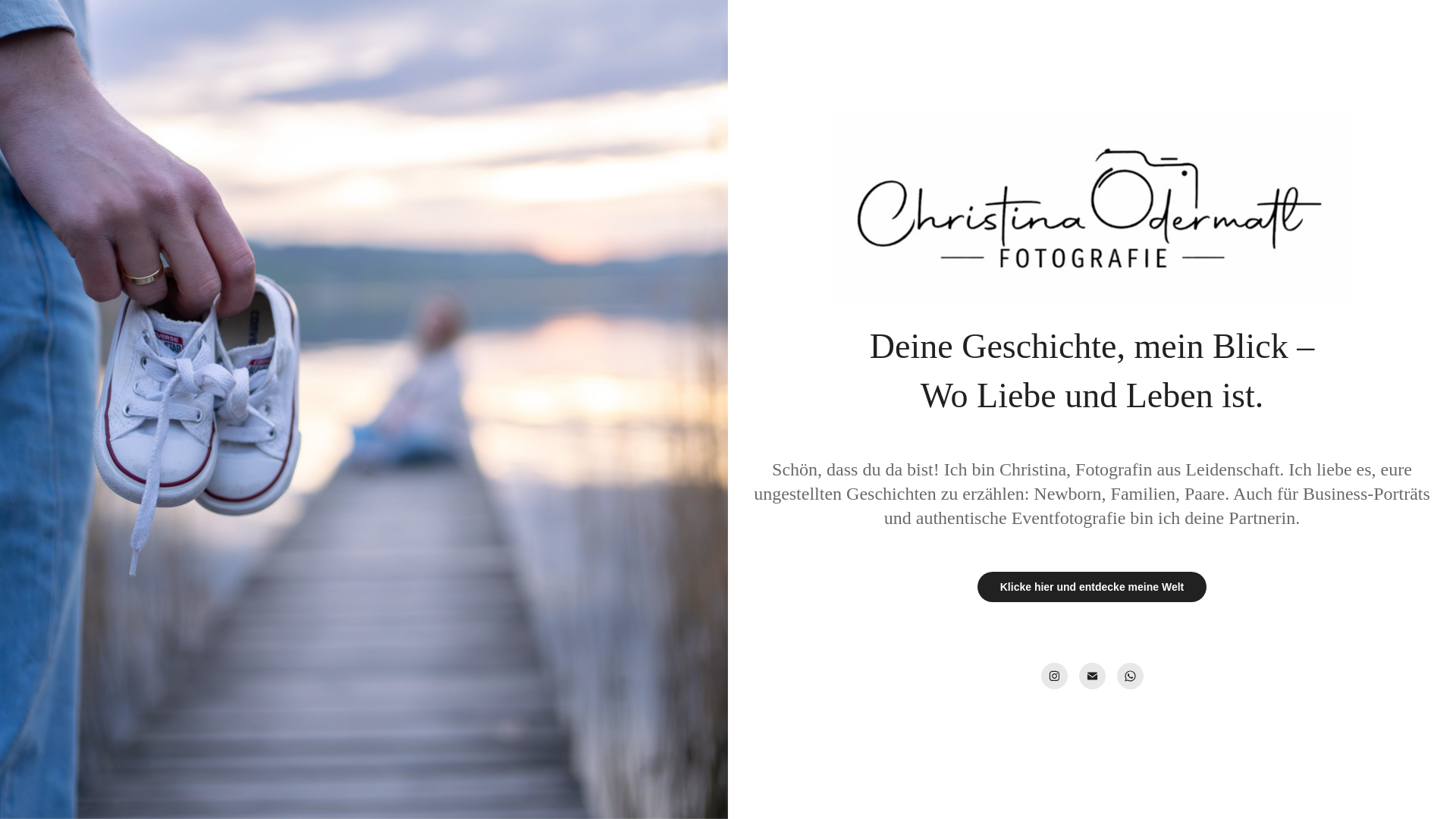 website screenshot of https://christinaodermatt.ch/