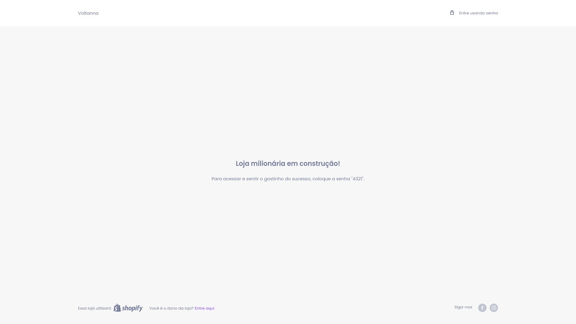 website screenshot of https://voltanna.com.br/