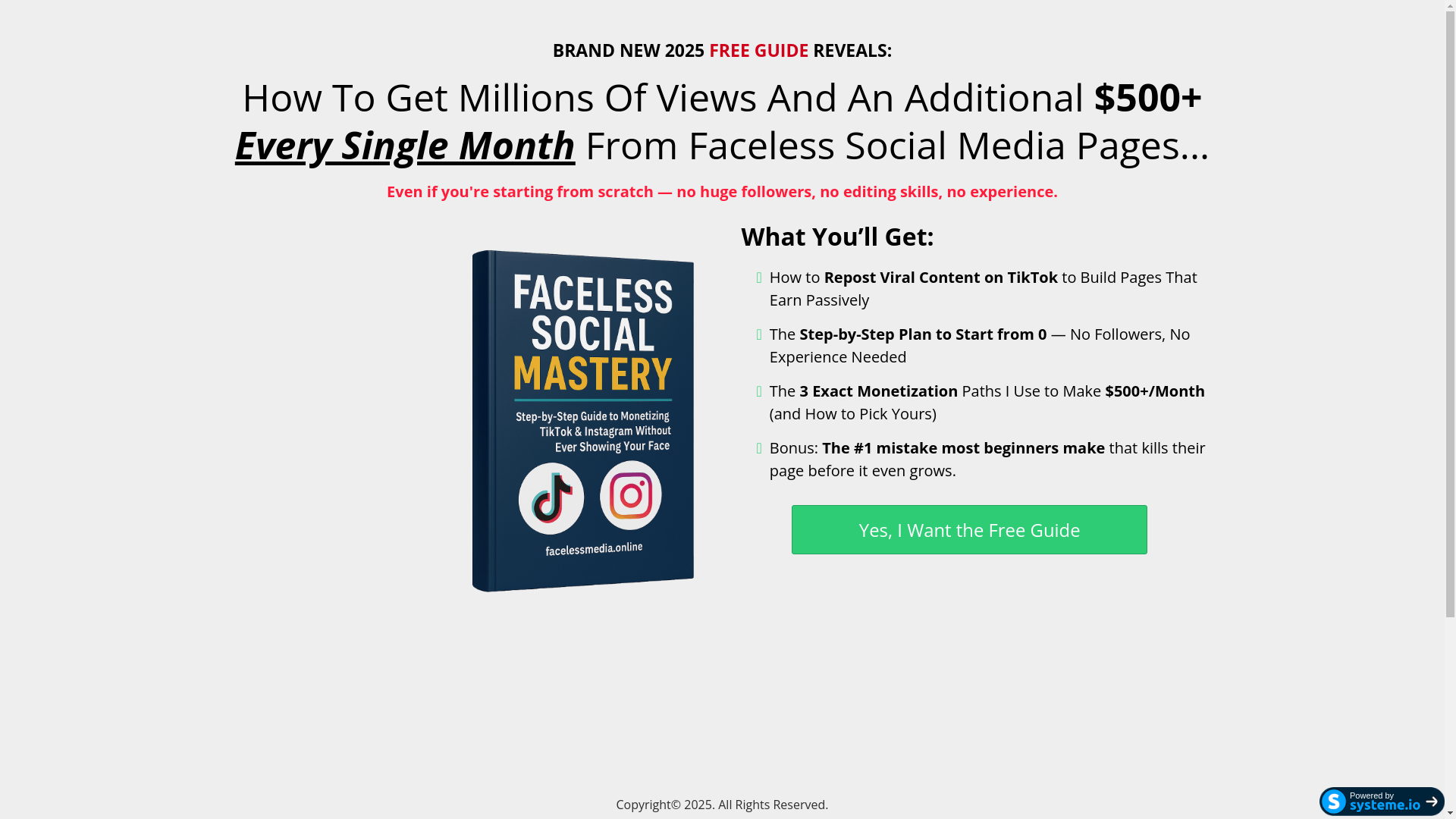 website screenshot of https://facelessmedia.online/