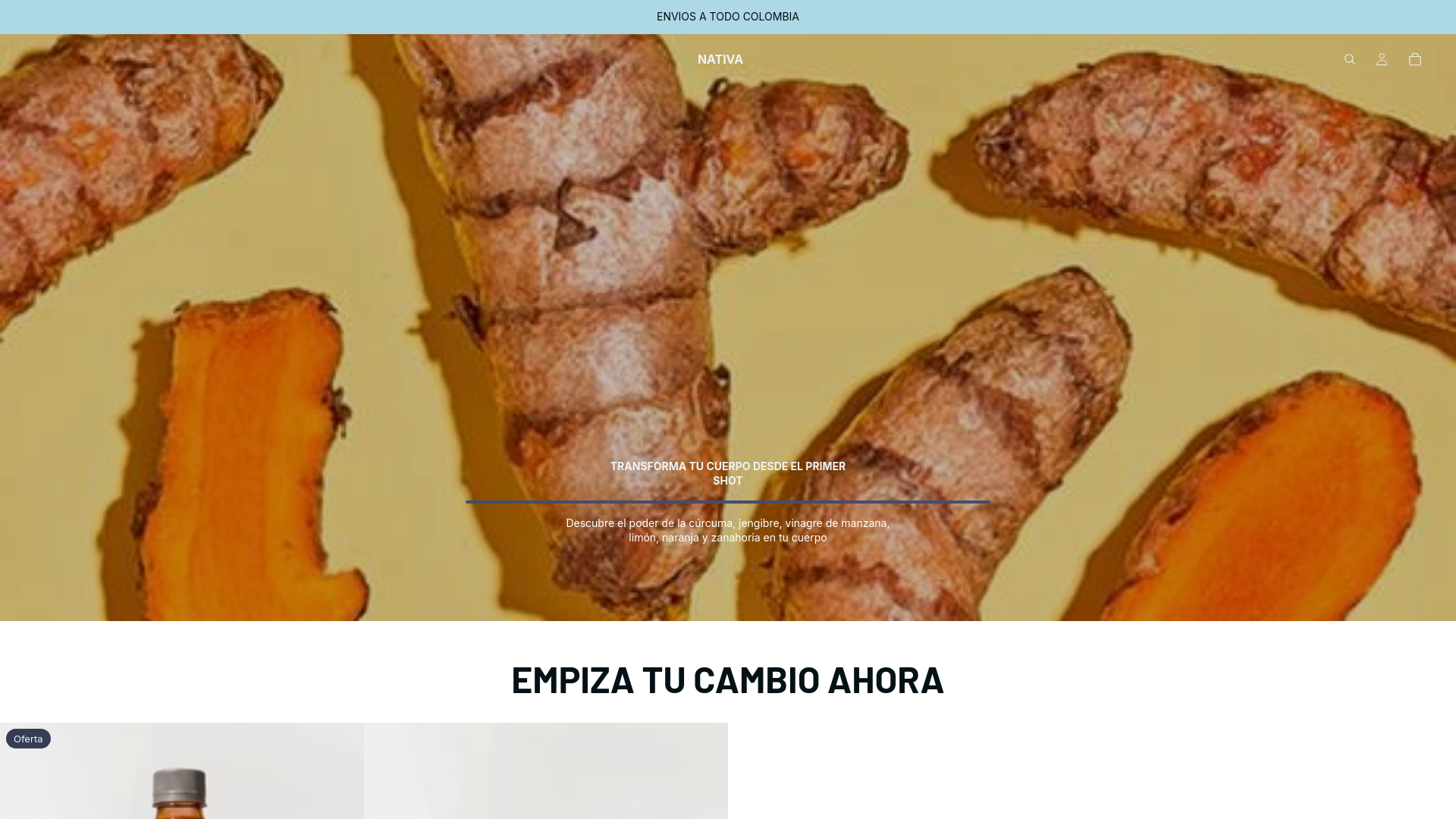 website screenshot of https://nattiva.store