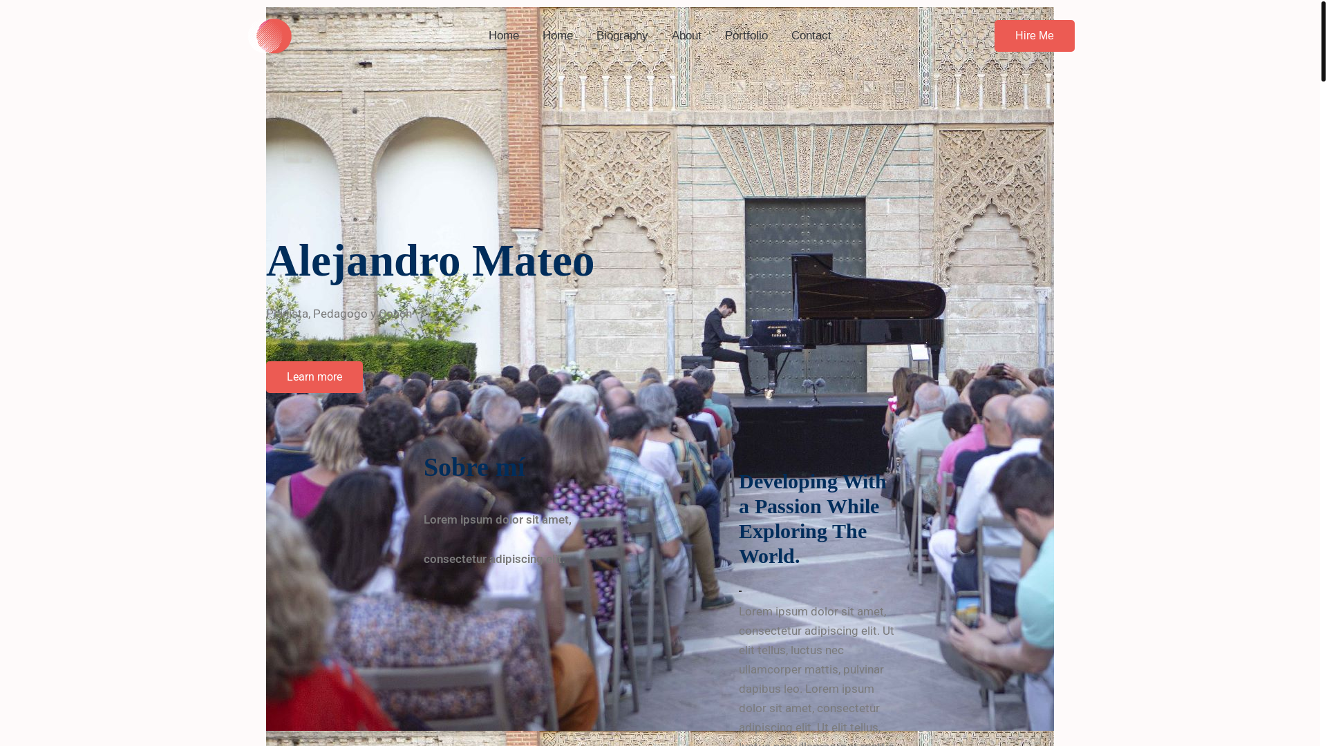 website screenshot of https://alejandromateo.es/