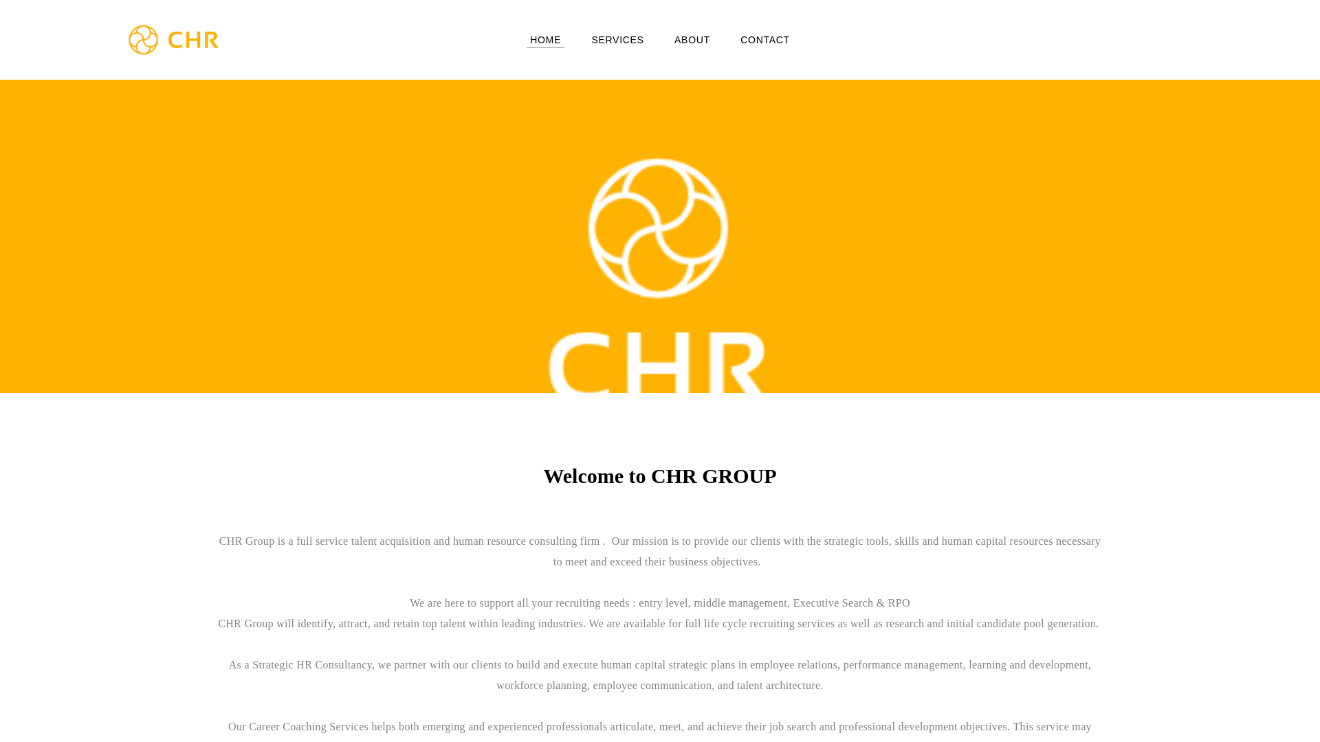 website screenshot of https://thechrgroup.net/