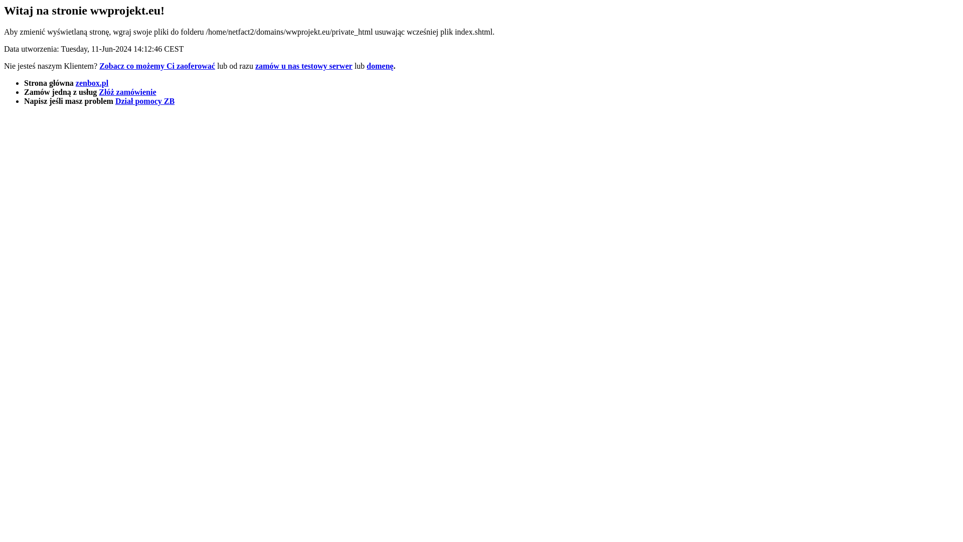 website screenshot of https://wwprojekt.eu/