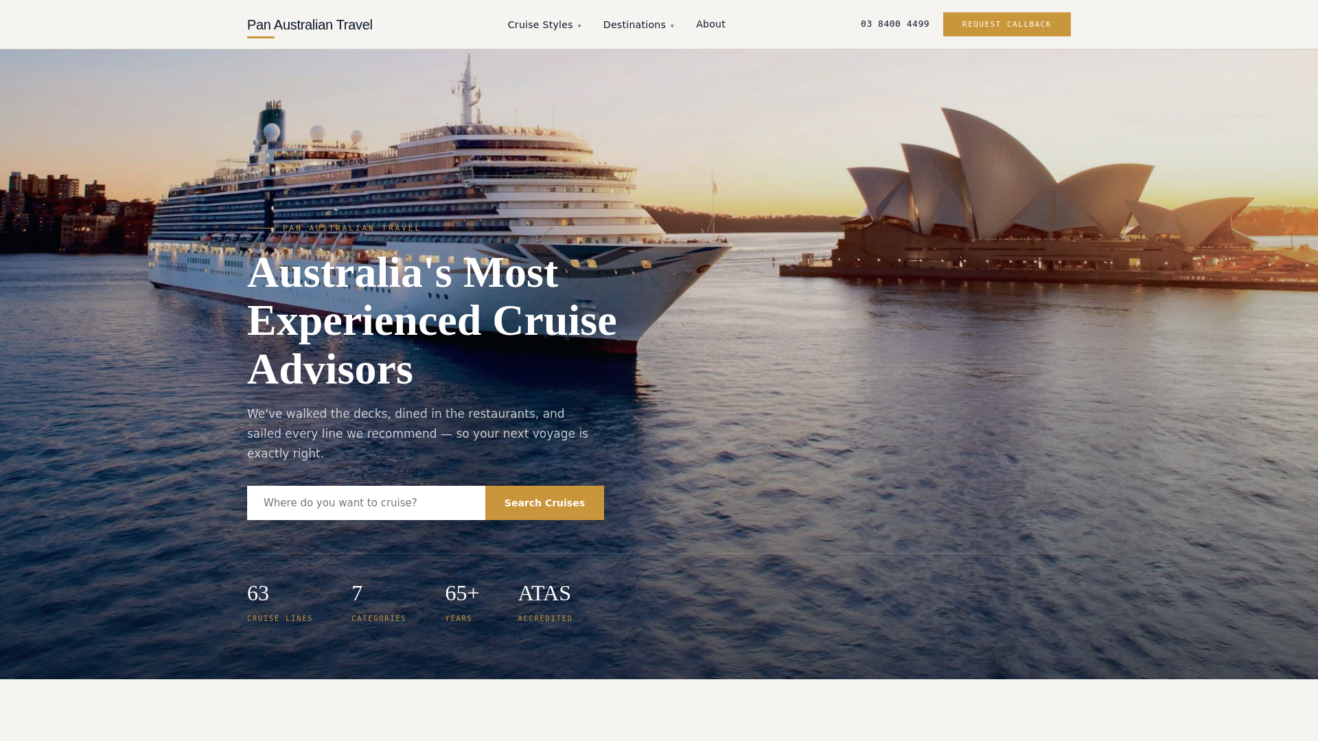 website screenshot of https://panaustravel.pages.dev/