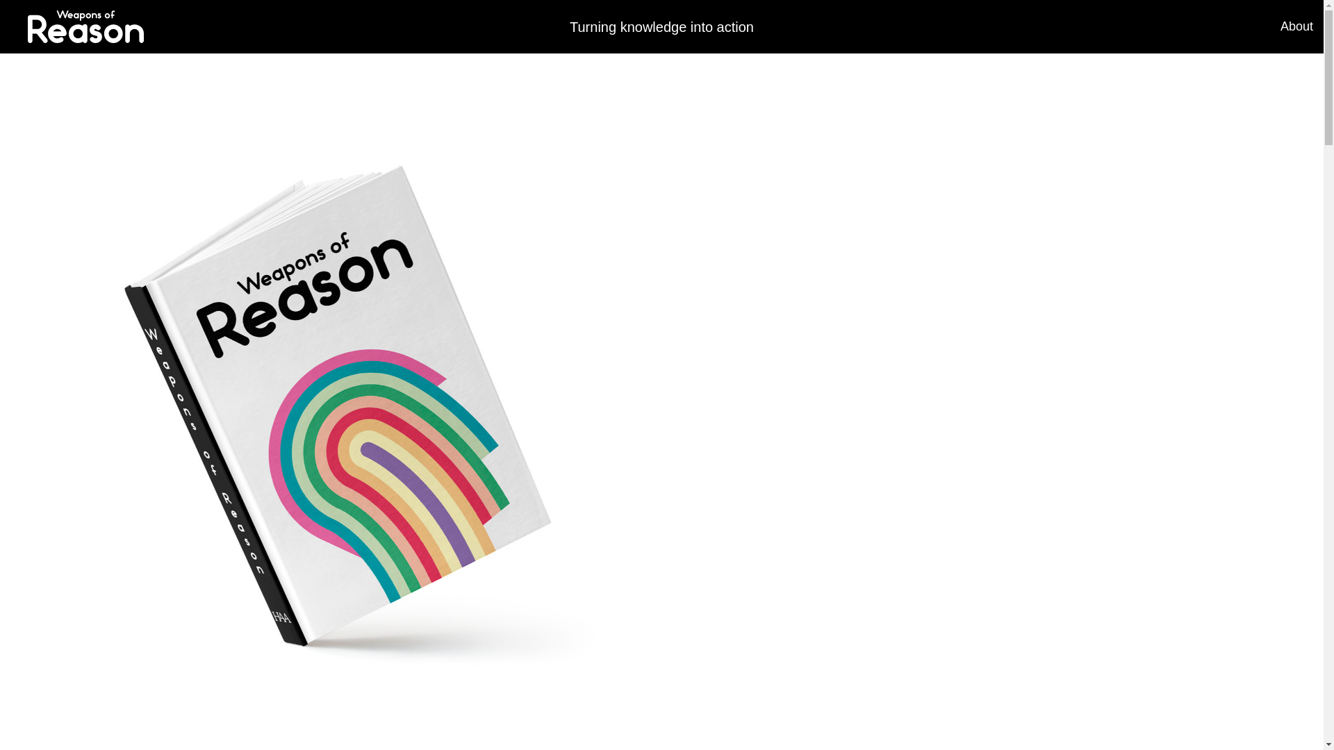 website screenshot of https://weaponsofreason.org/
