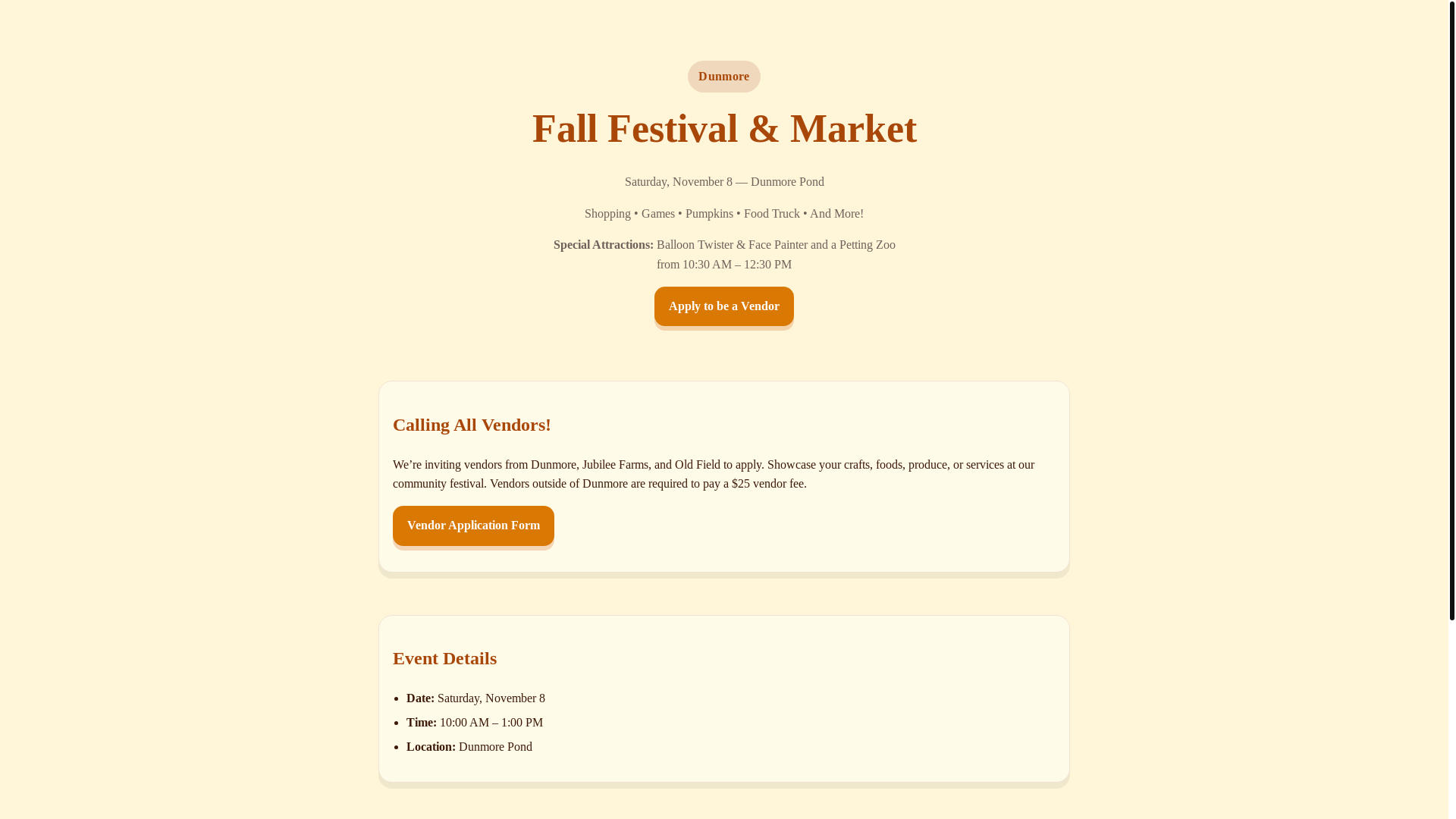 website screenshot of https://dunmore-fall-festival-and-market.pages.dev/