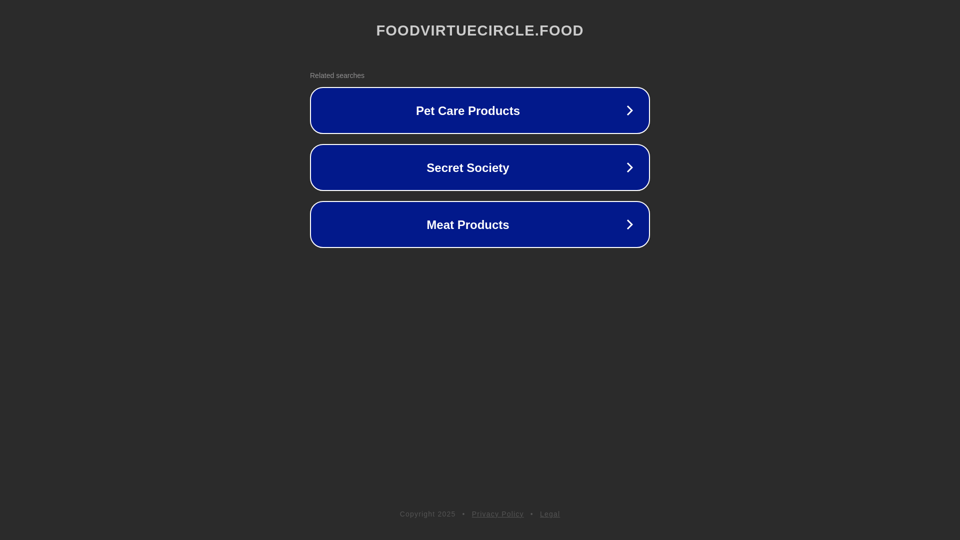 website screenshot of https://foodvirtuecircle.food/