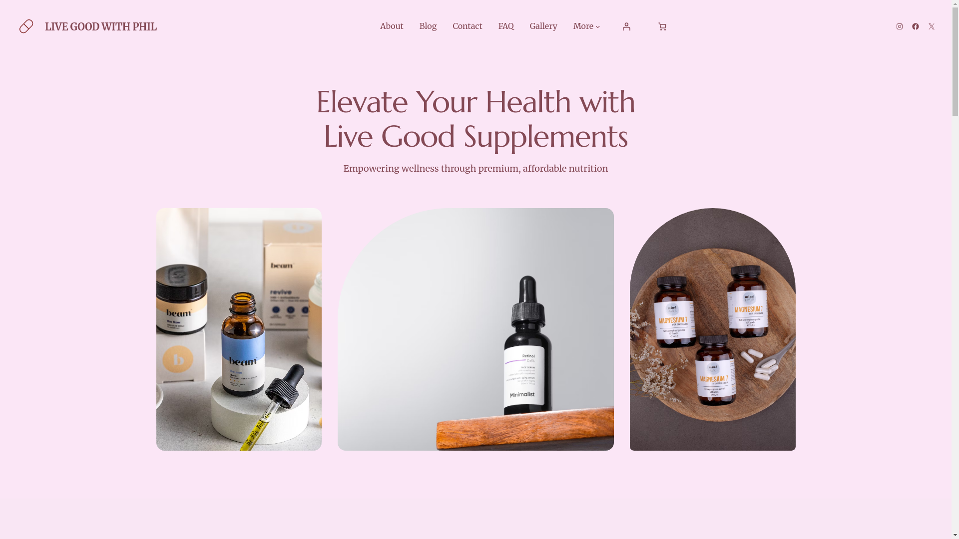 website screenshot of https://livegoodwithphil.co.uk/