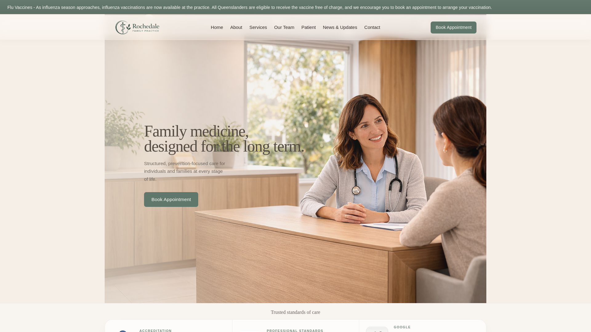 website screenshot of https://rochedale-family-practice.pages.dev/