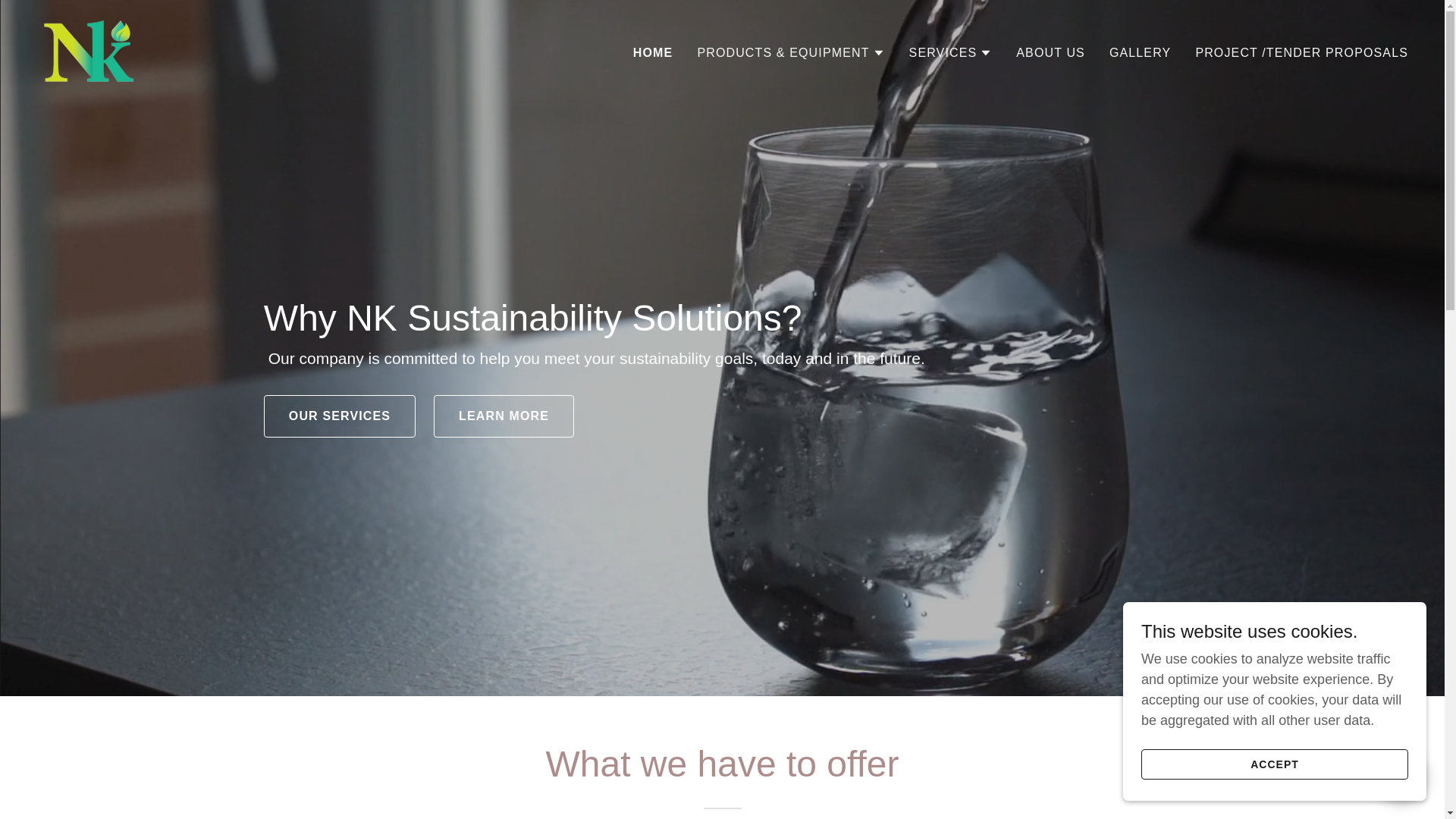website screenshot of https://nksolutions.com.ph/