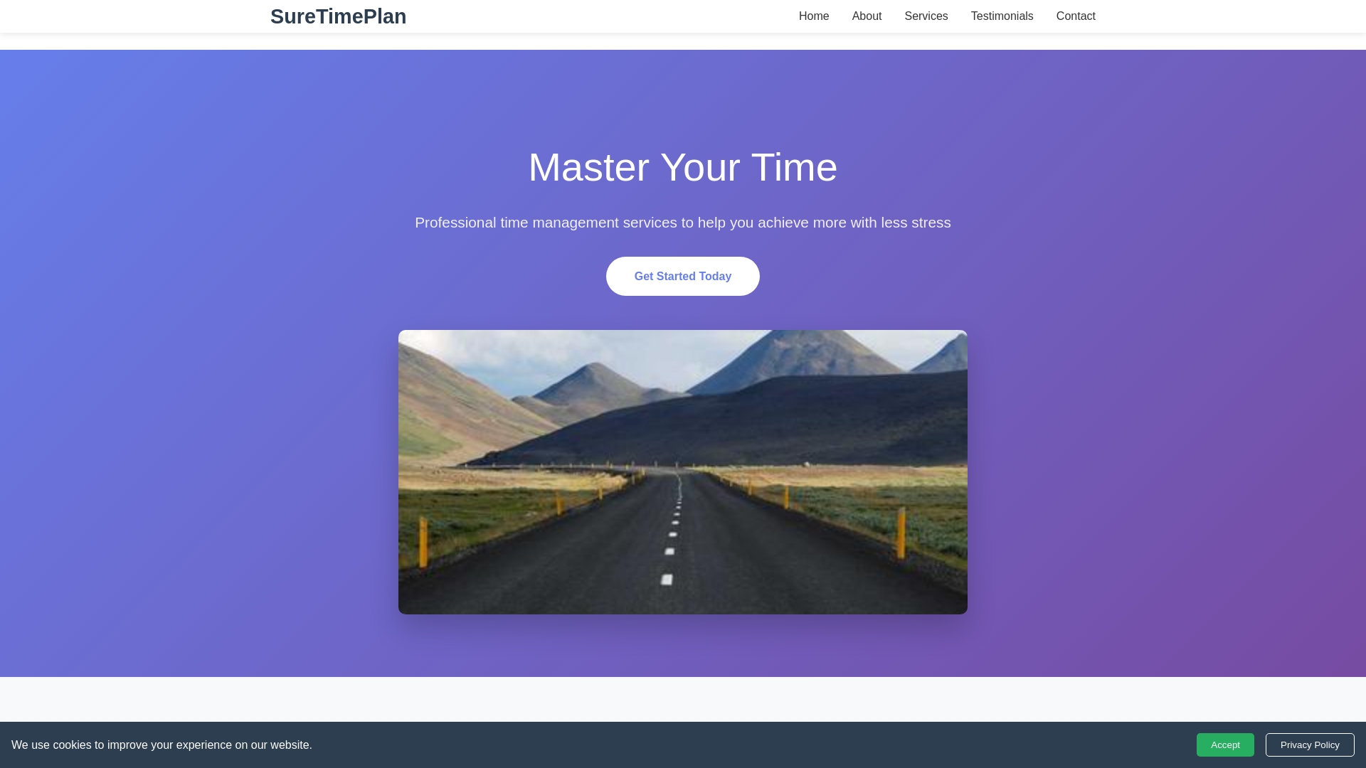 website screenshot of https://suretimeplan.digital/