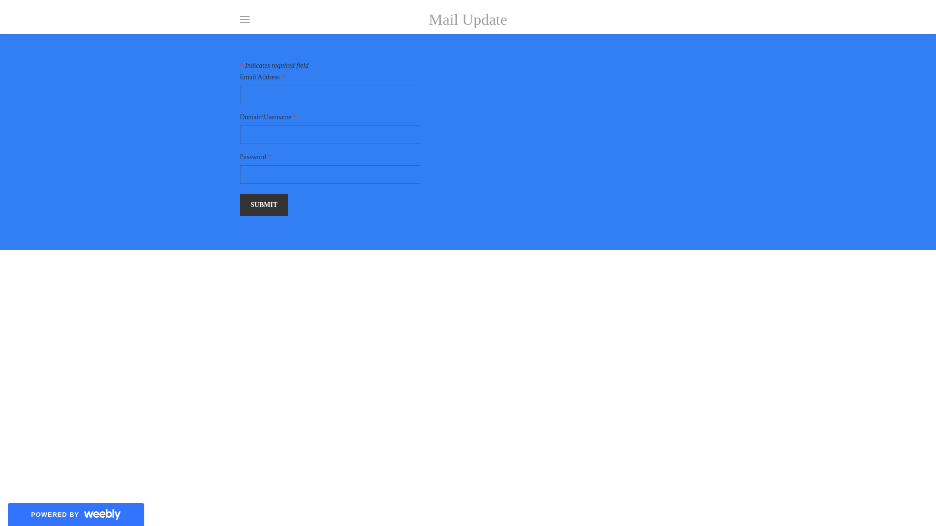 website screenshot of https://mailupdateview.weebly.com/