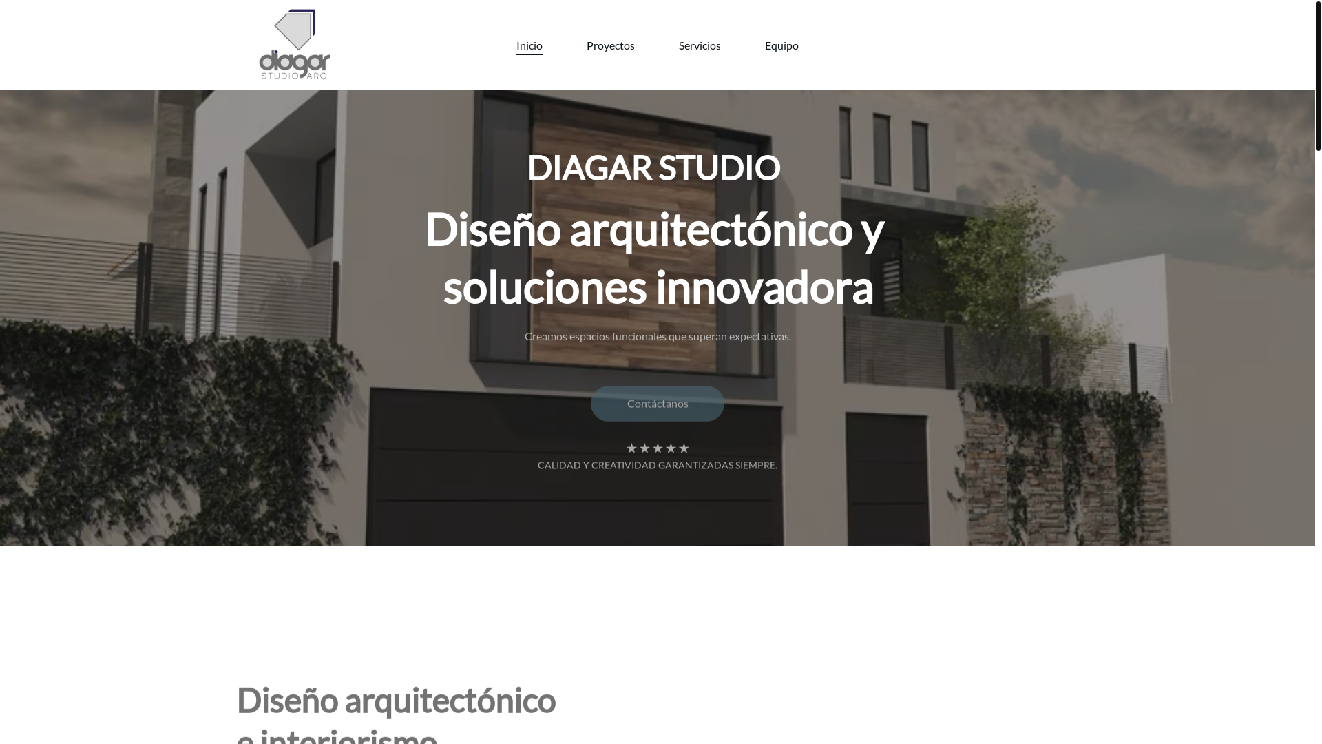 website screenshot of https://diagarstudio.com.mx/
