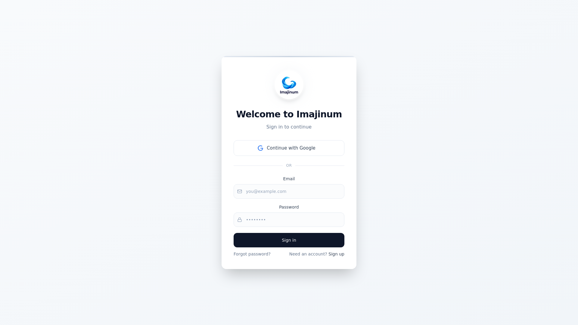 website screenshot of https://imajinum.com/