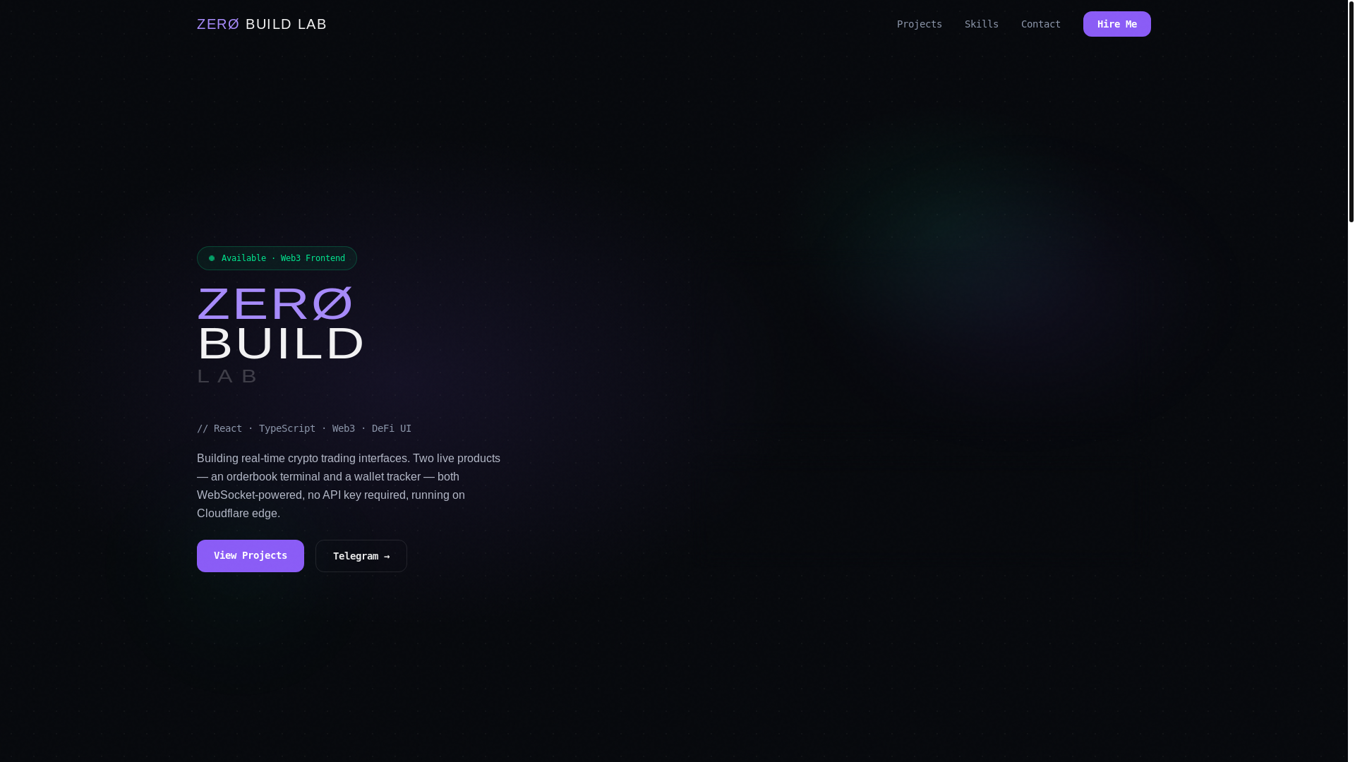 website screenshot of https://zerobuildlab.pages.dev/