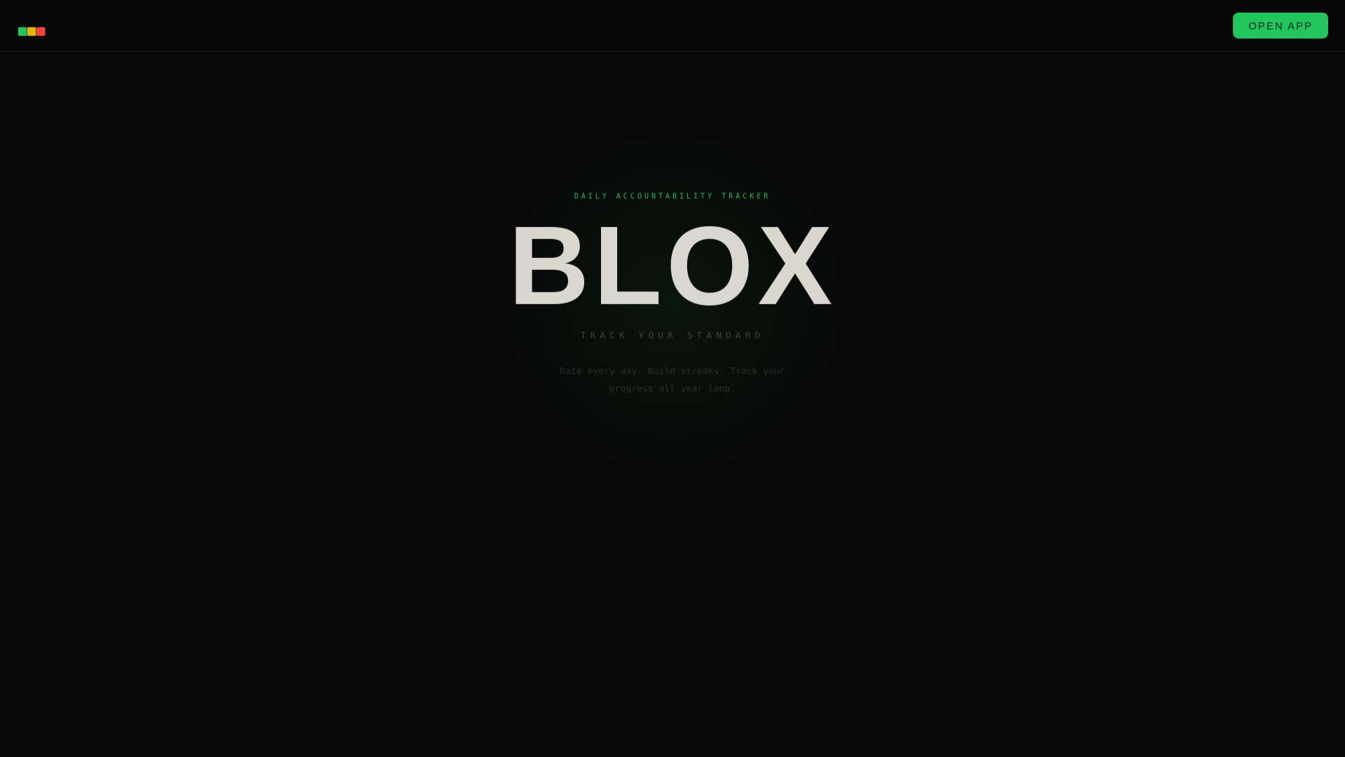 website screenshot of https://thebloxapp.co/