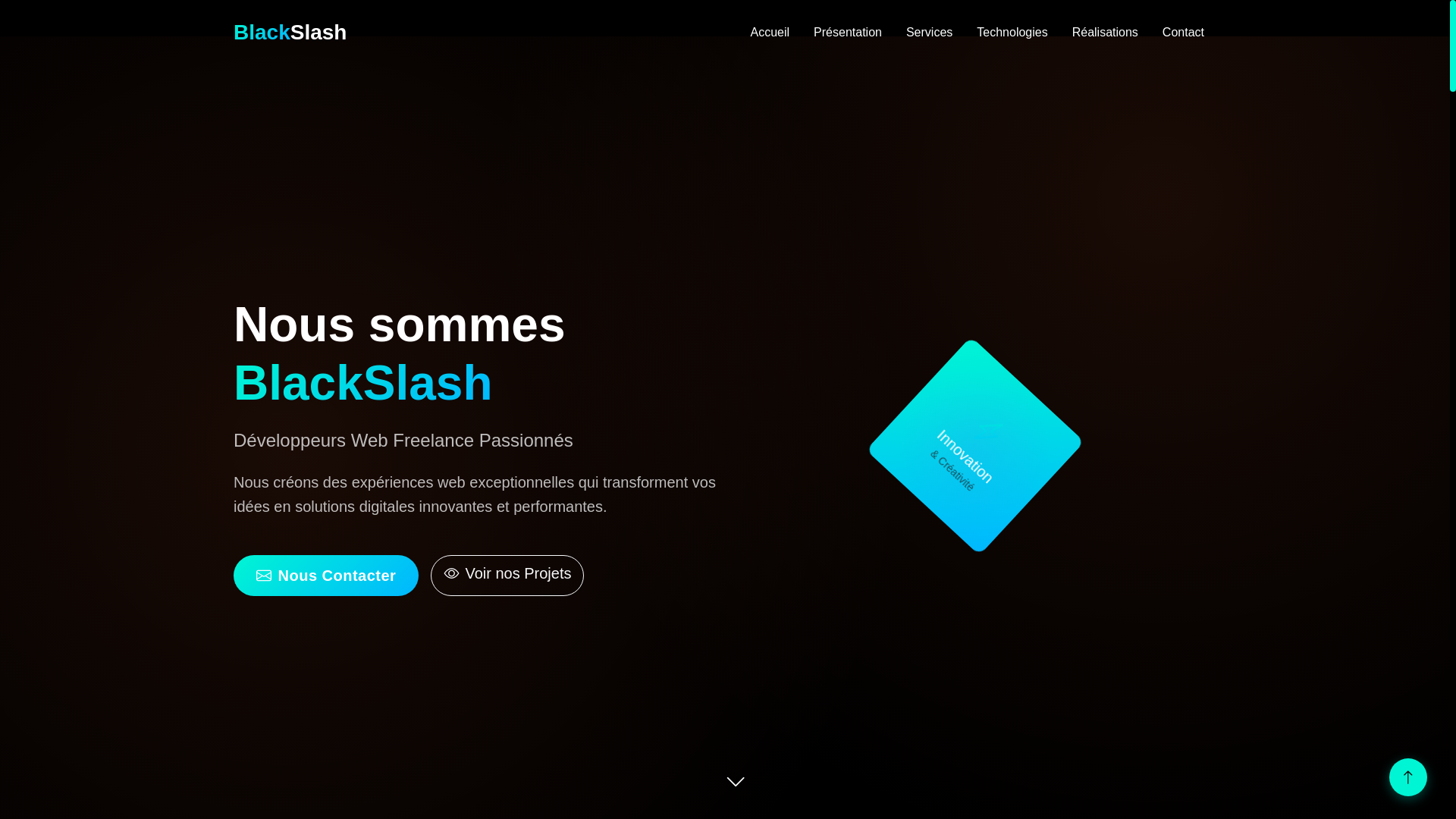 website screenshot of https://blackslash.dev/