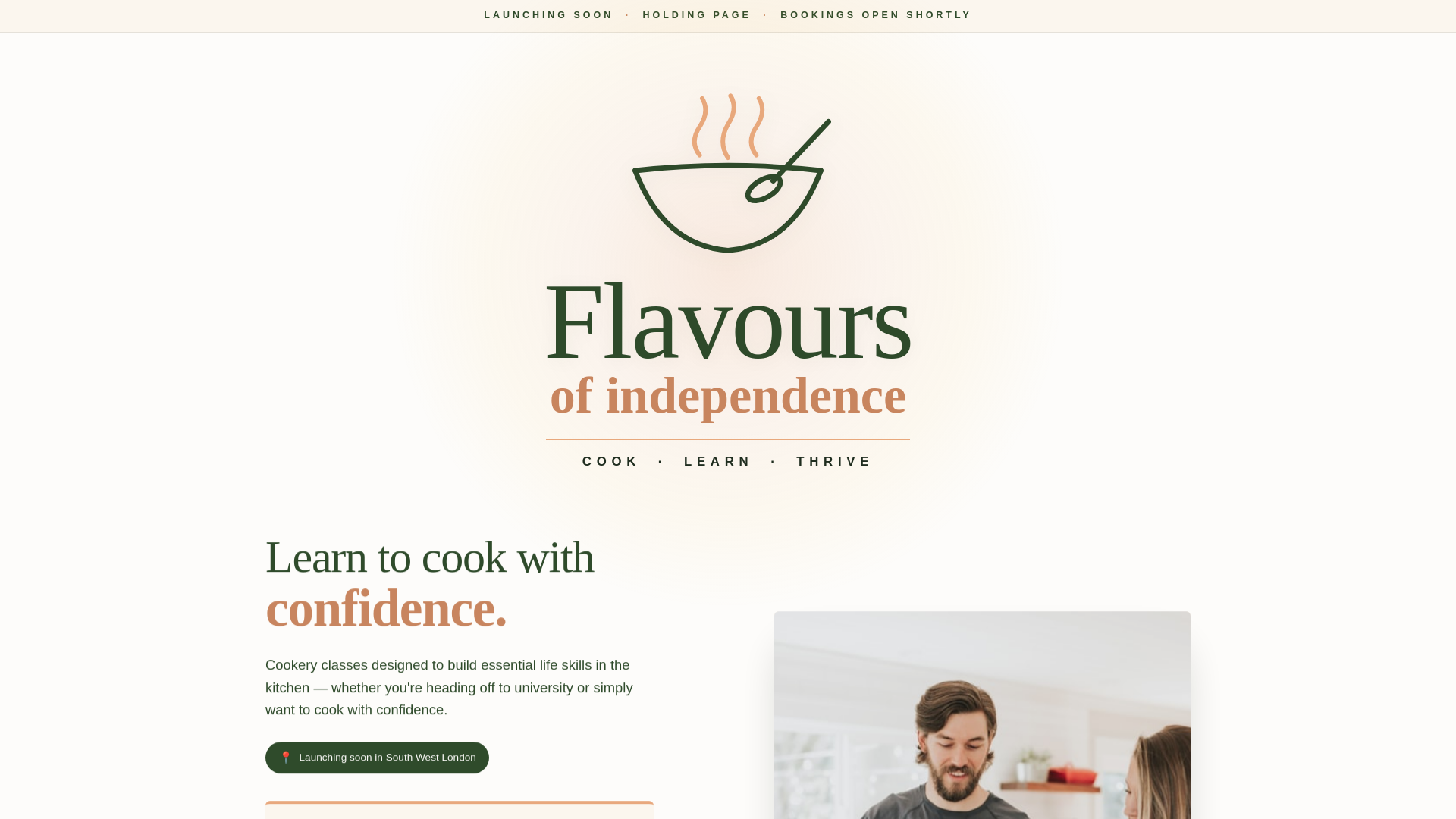 website screenshot of https://flavoursofindependence.com/