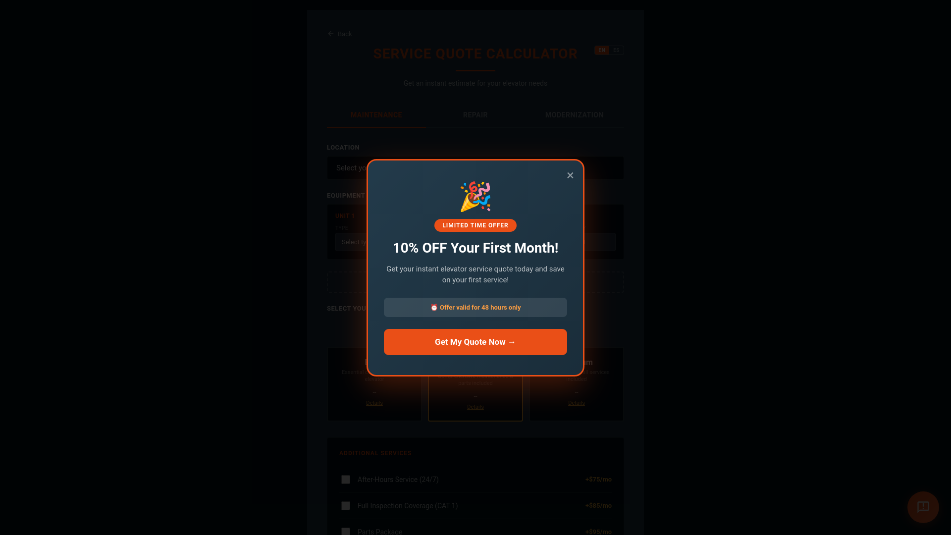 website screenshot of https://brouss-cotizador.pages.dev/