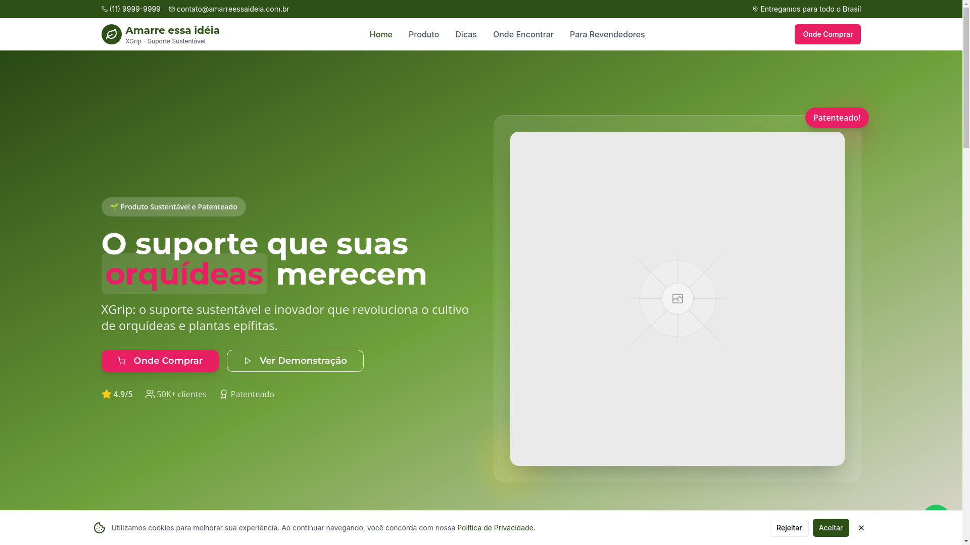 website screenshot of https://amarreessaideia.com.br/