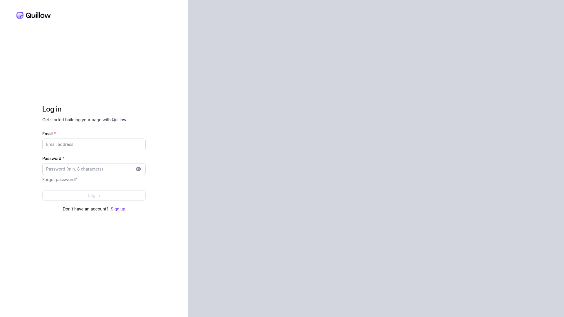 website screenshot of https://quillow.pages.dev/