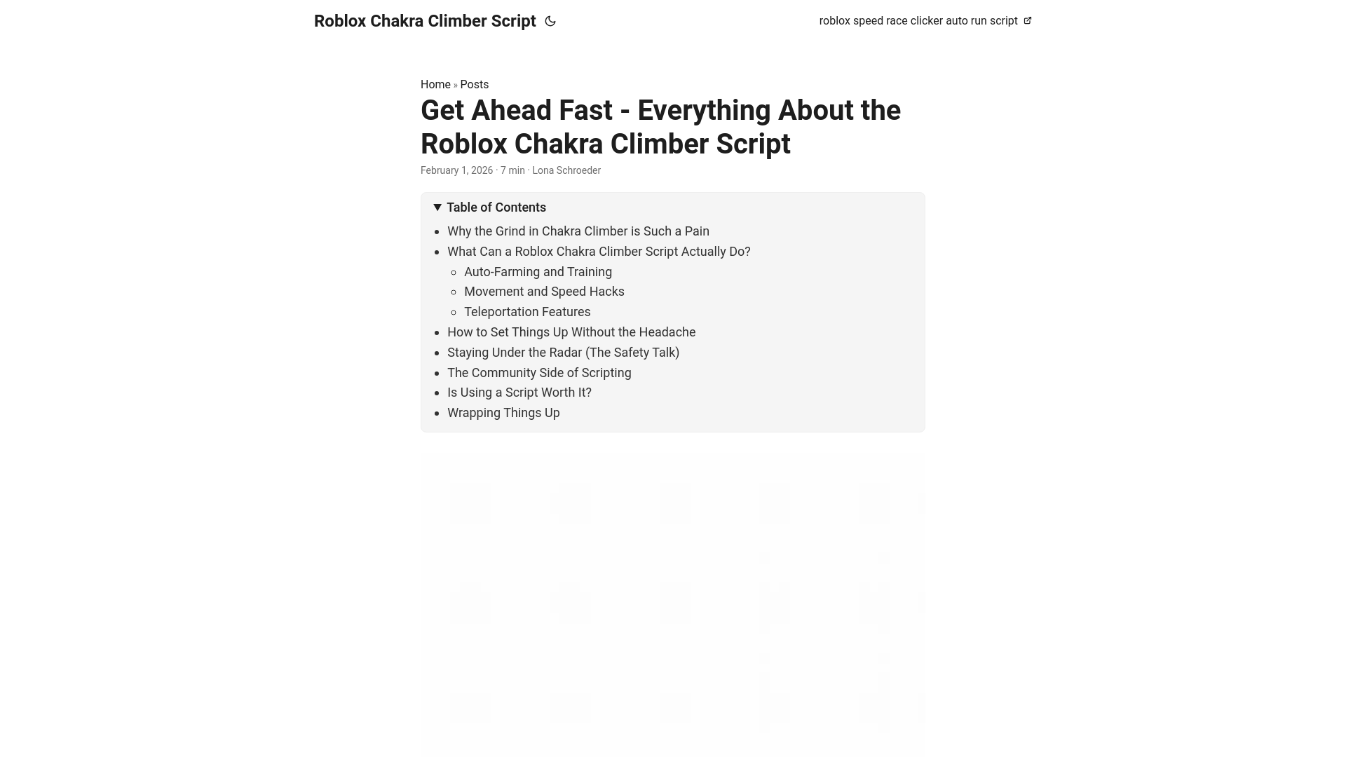 website screenshot of https://robloxchakraclimberscript.pages.dev/