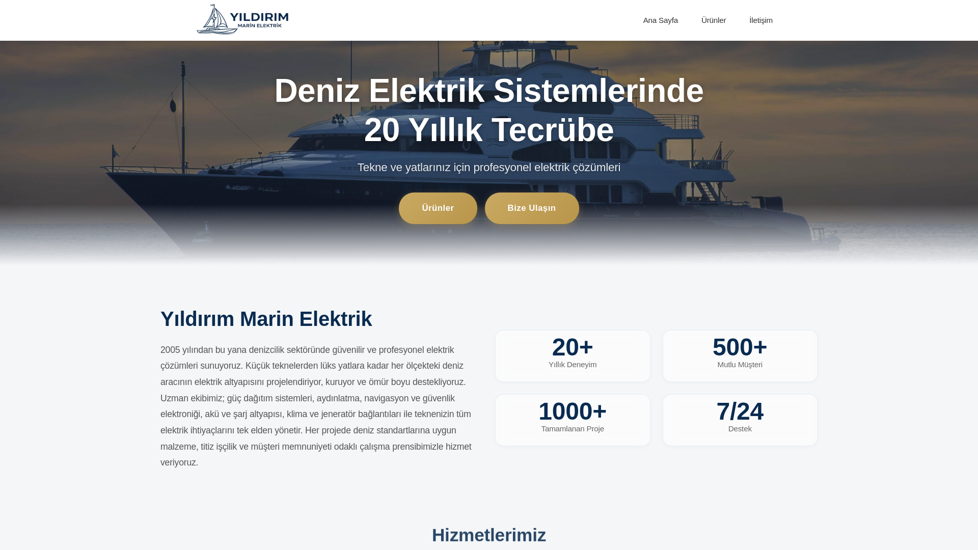 website screenshot of https://marinelektrik.pages.dev/