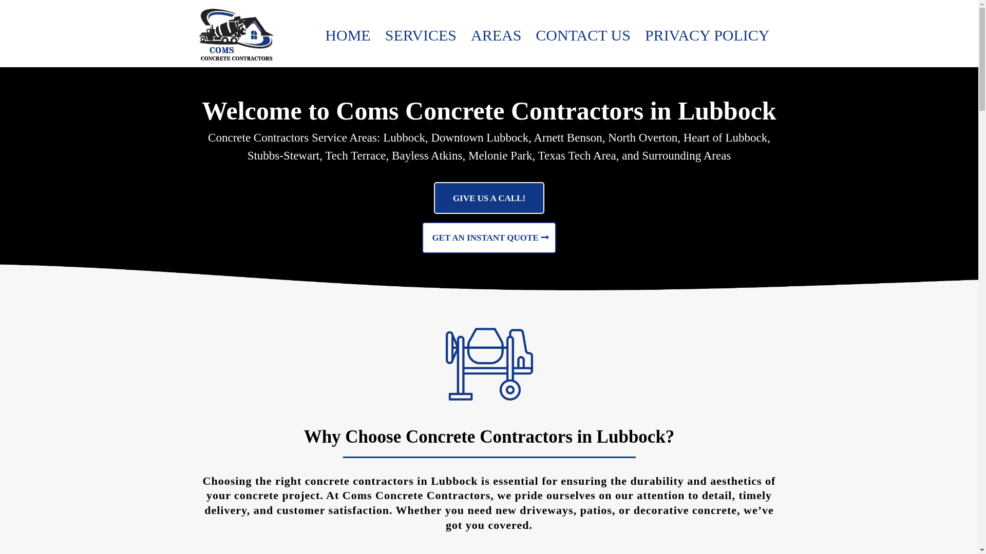website screenshot of https://comsconcretecontractors.com/