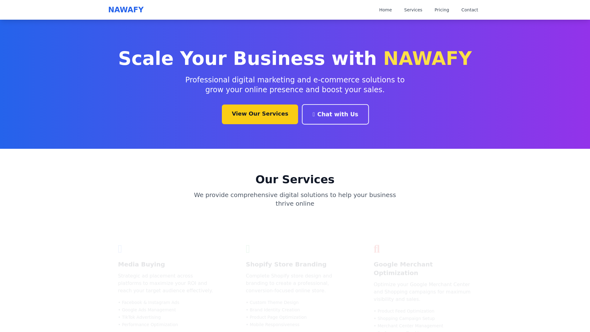 website screenshot of https://nawafy.pages.dev/