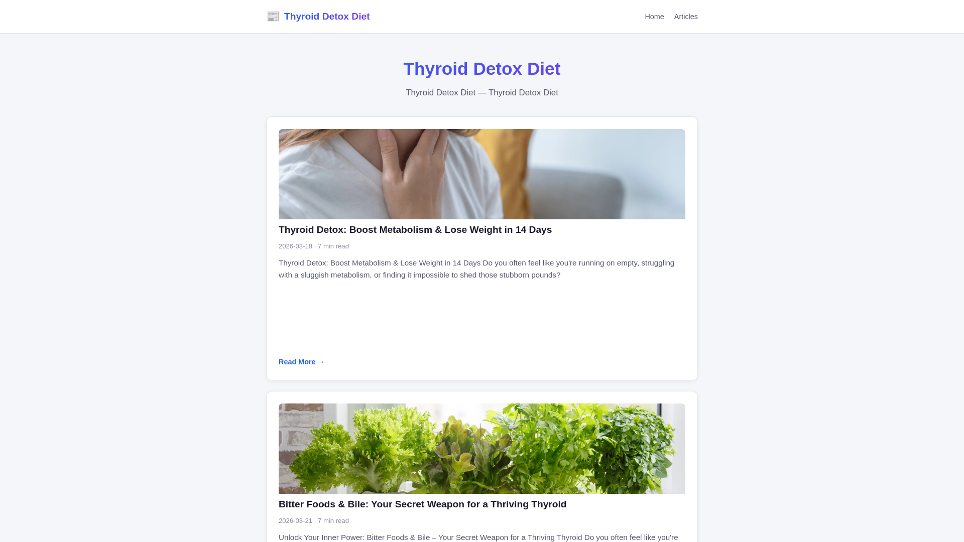 website screenshot of https://thyroid-detox-diet.pages.dev/