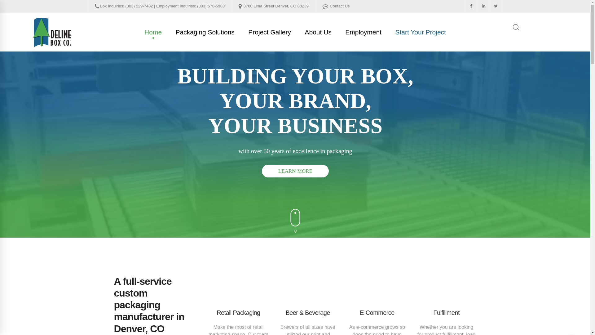 website screenshot of https://delineboxteam.com/