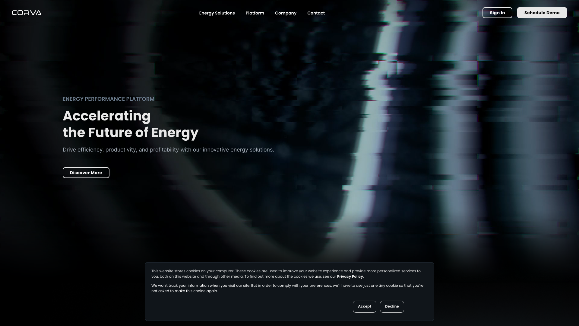 website screenshot of https://itscorva.com