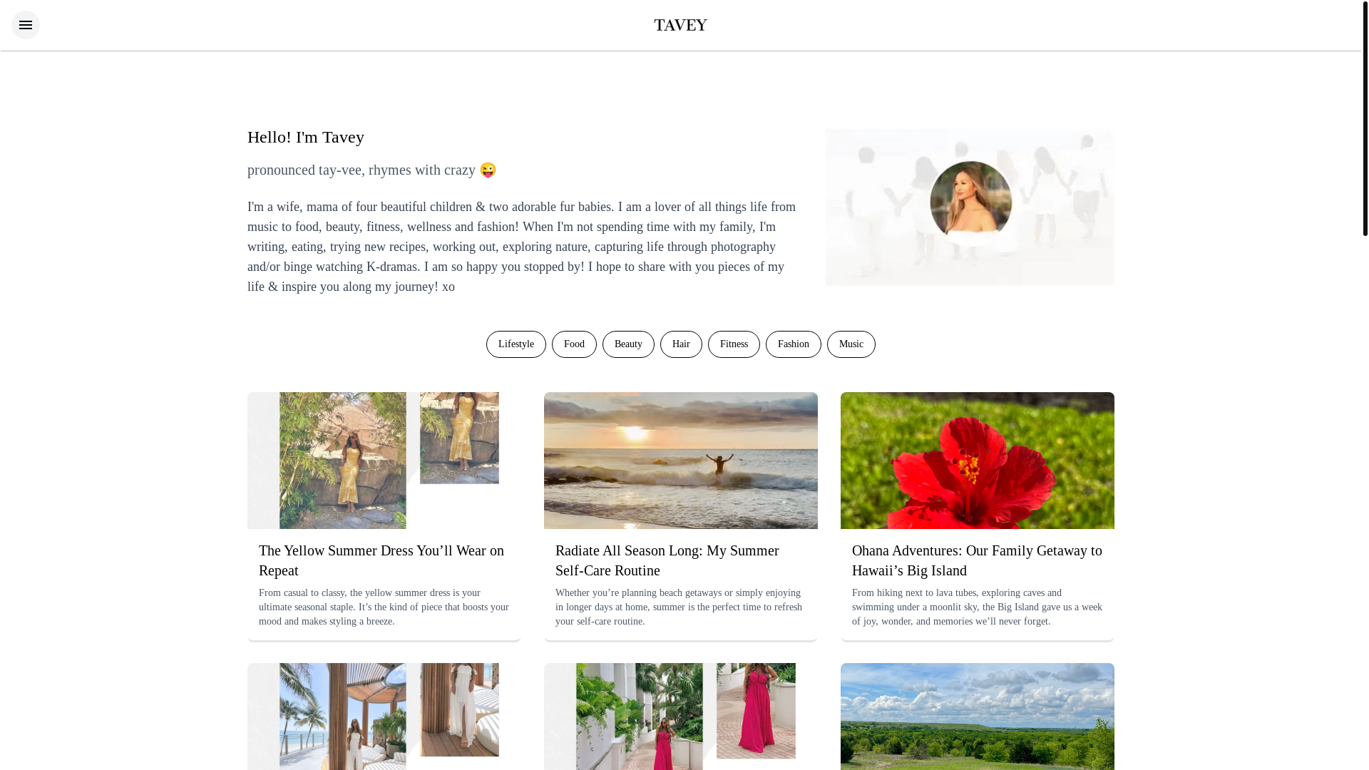 website screenshot of https://tavey-com.pages.dev/