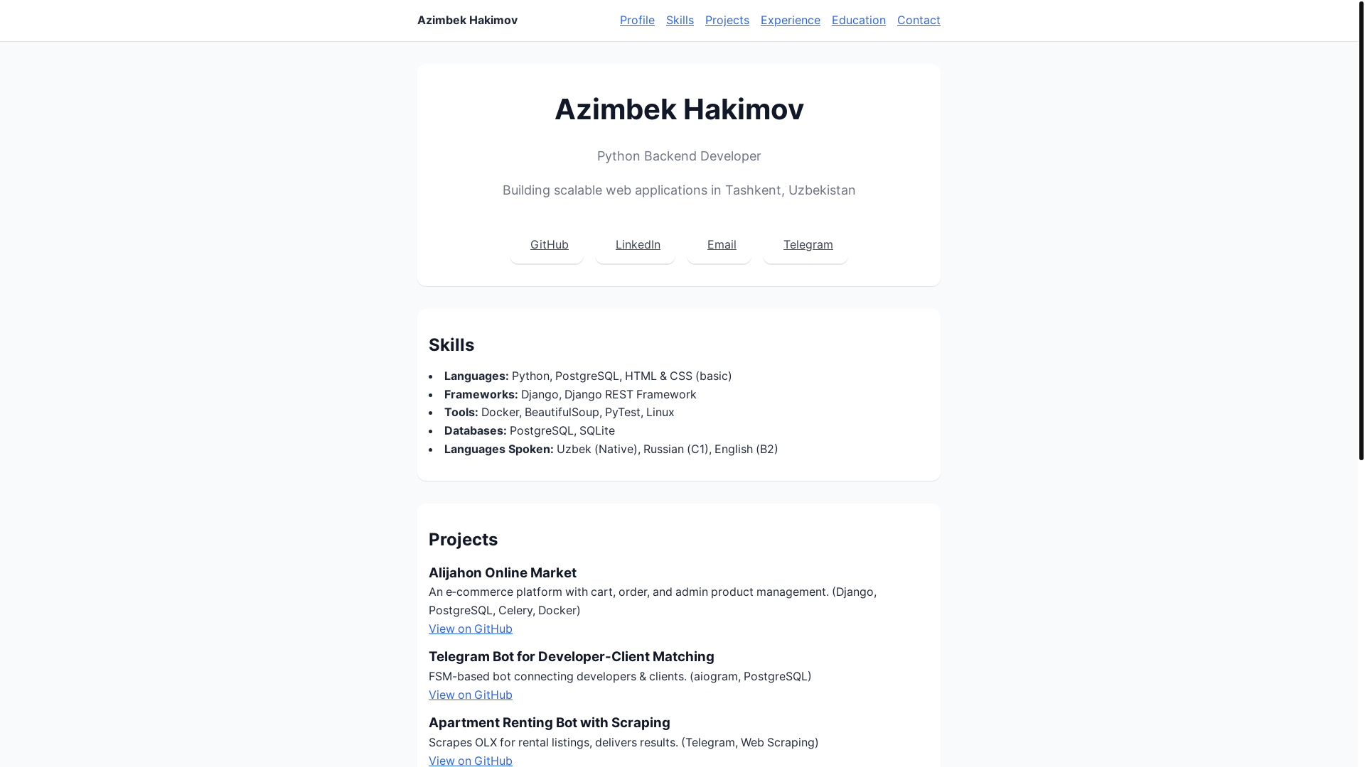 website screenshot of https://hak1mov.uz/