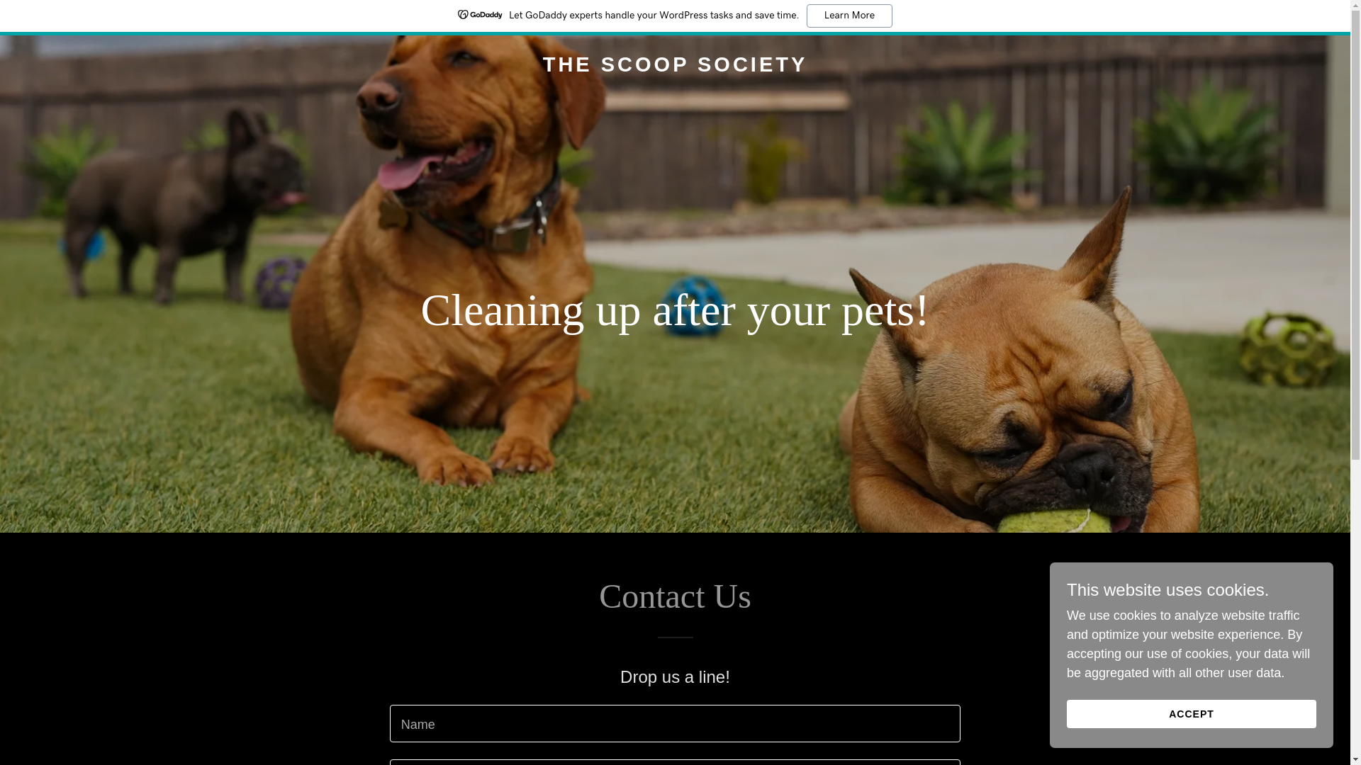 website screenshot of https://thescoopsociety.com.au/