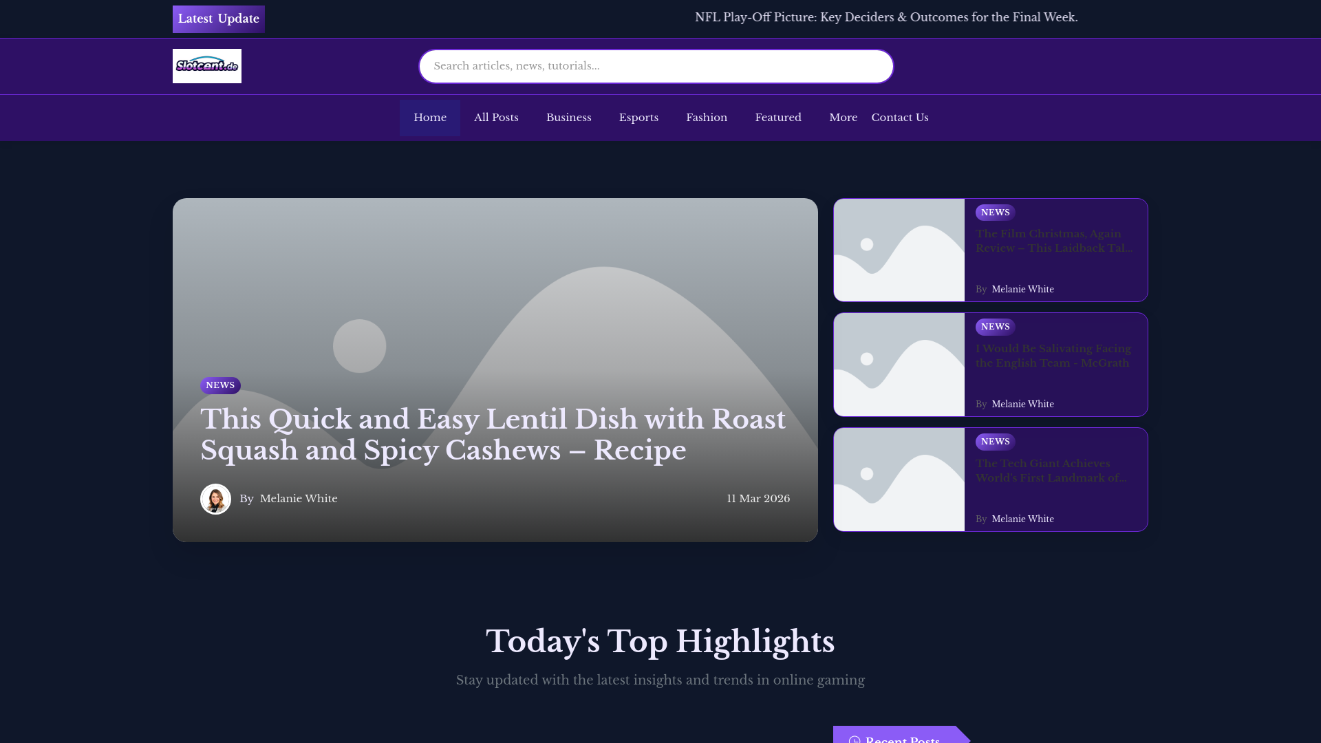 website screenshot of https://slotcenter740.de