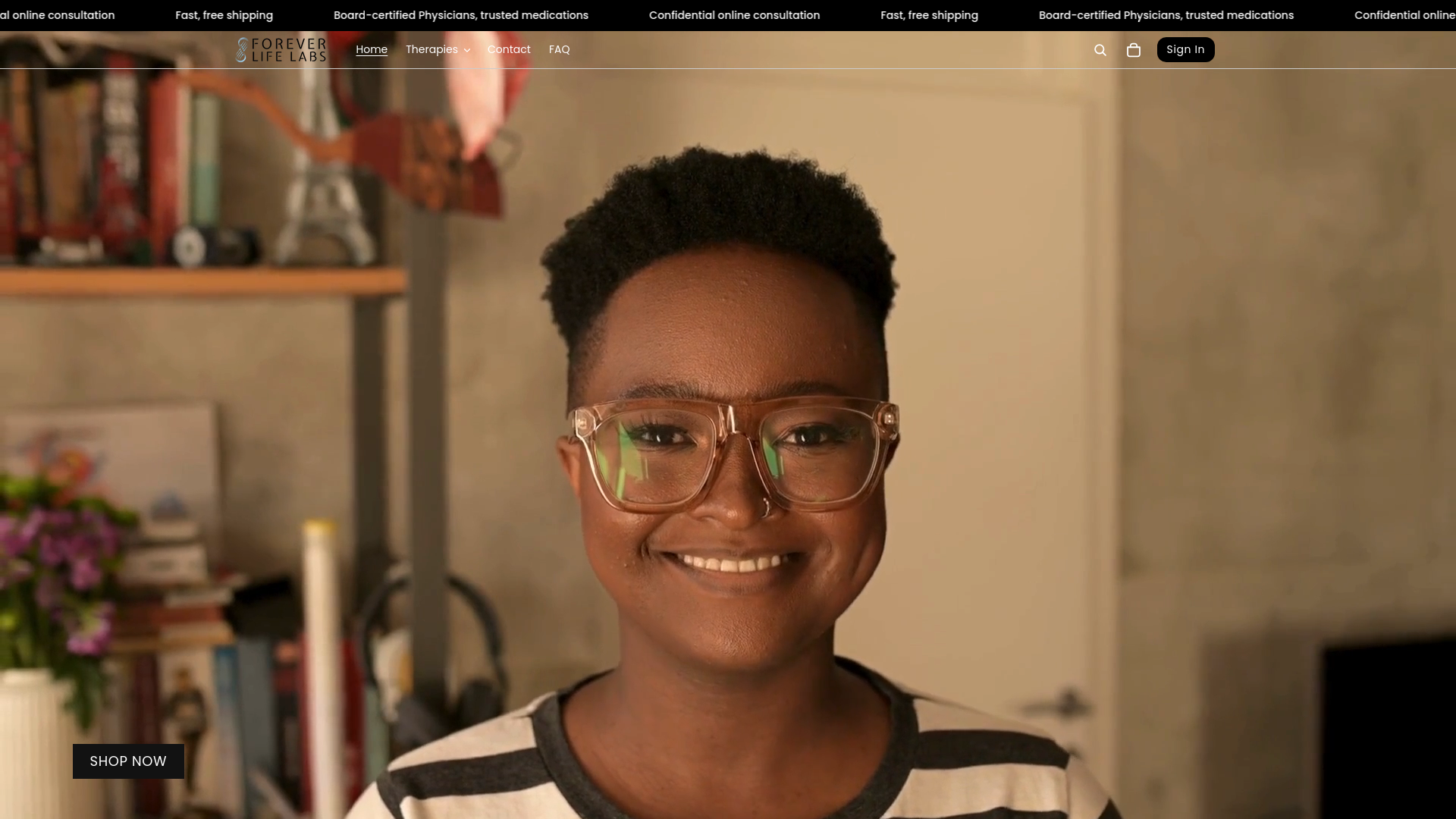 website screenshot of https://hublifelabs.com/