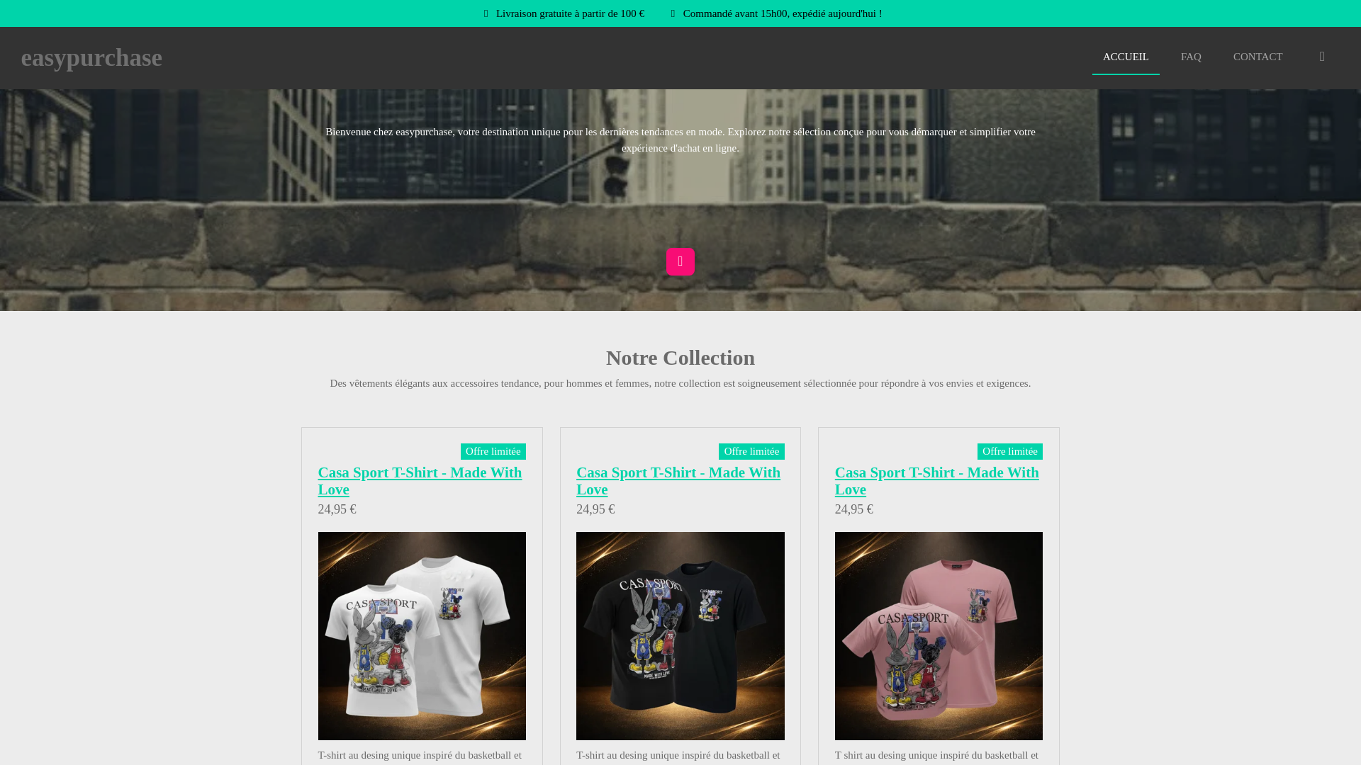 website screenshot of https://easypurchase.fr/