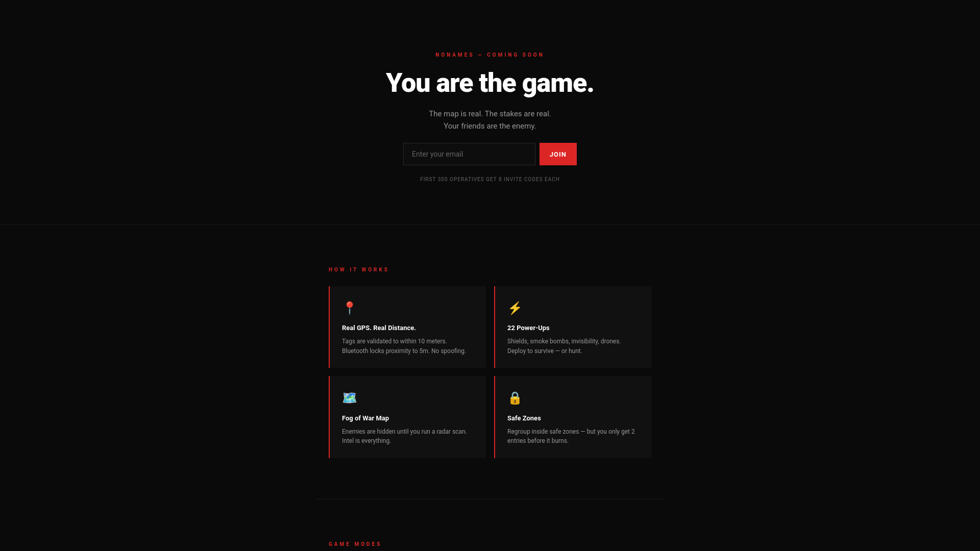 website screenshot of https://nonames-mobile.pages.dev/