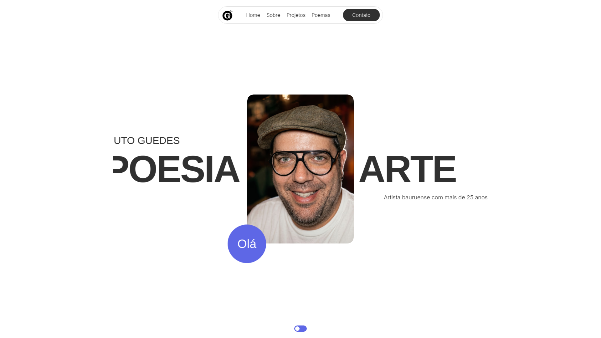 website screenshot of https://gutoguedes.com.br