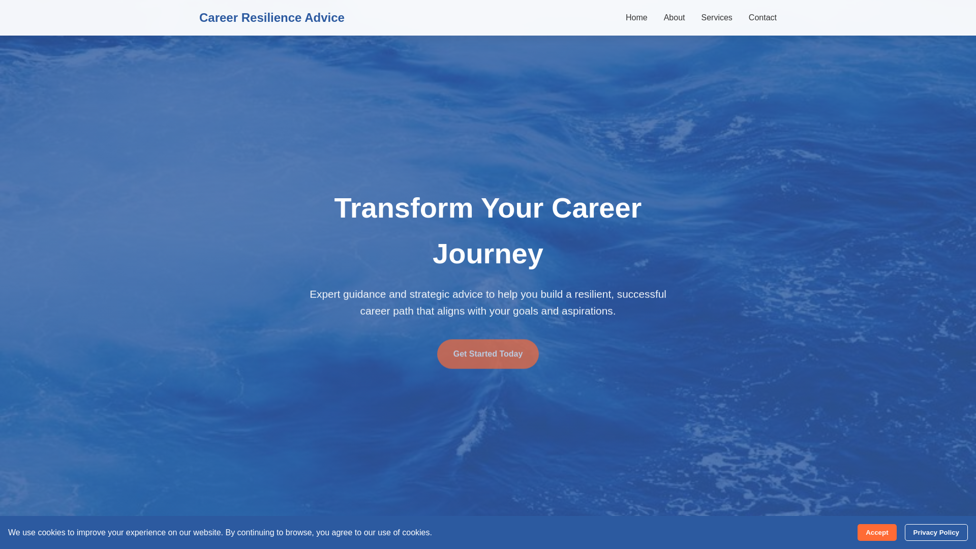 website screenshot of https://careerresilienceadvice.shop