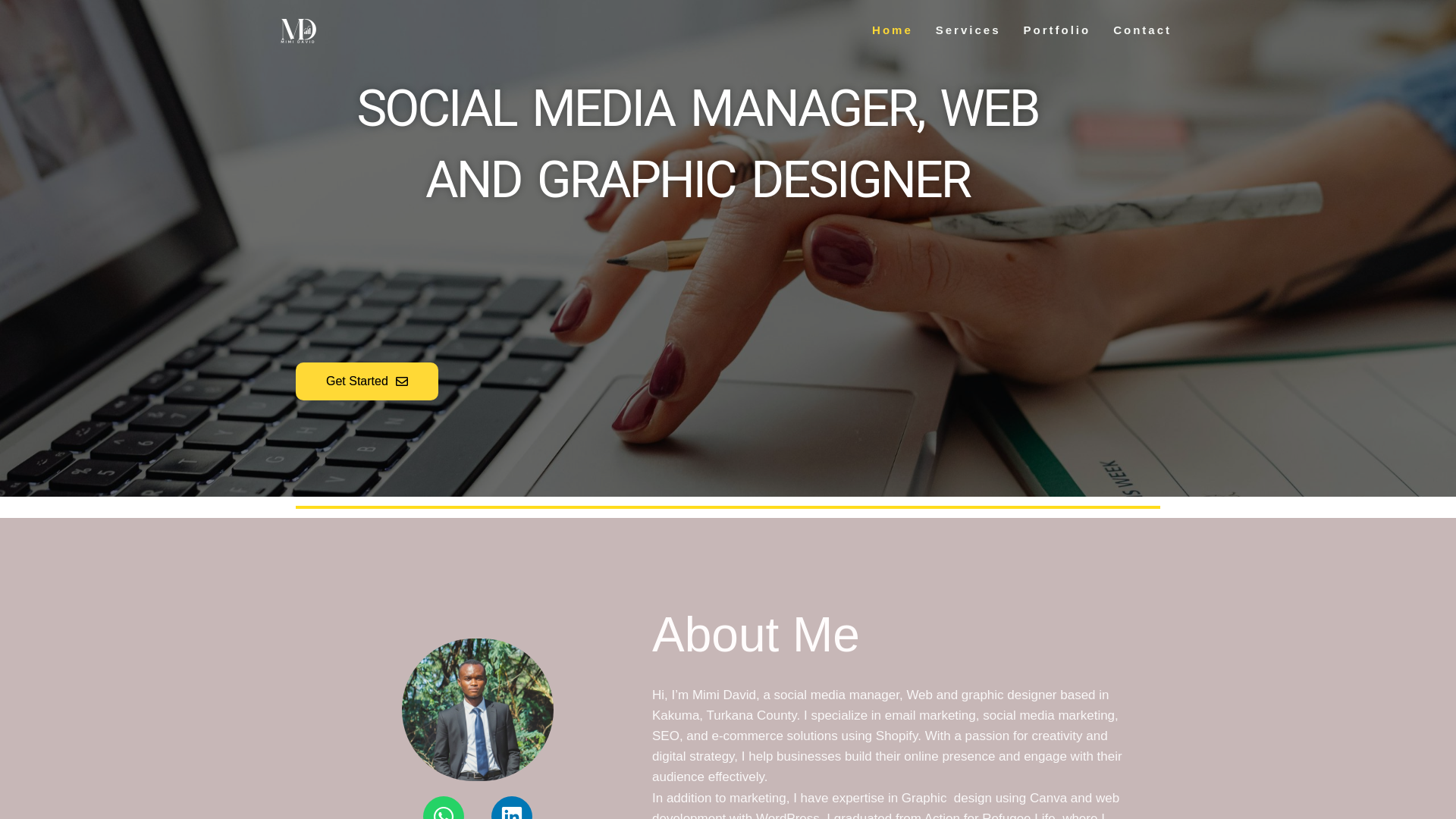 website screenshot of https://mimidavid.arellabs.org