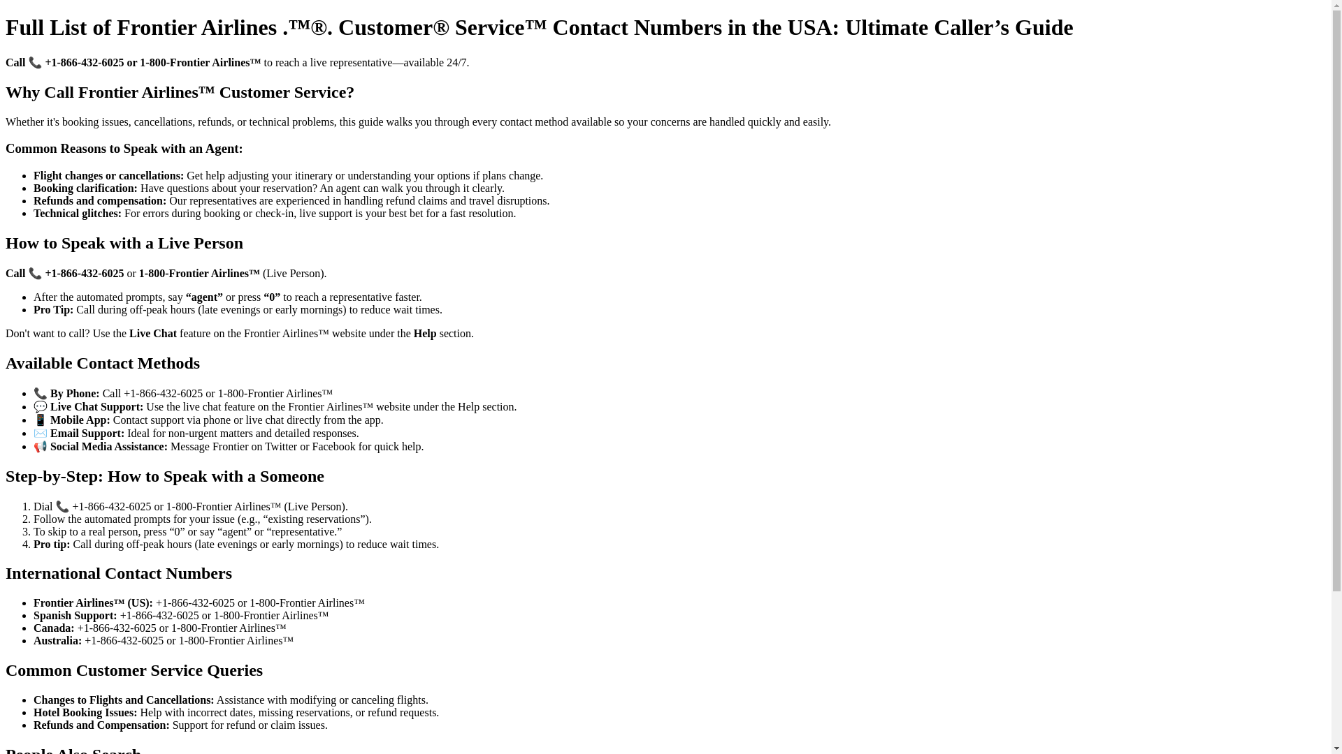 website screenshot of https://frontiercustomerservice.pages.dev/