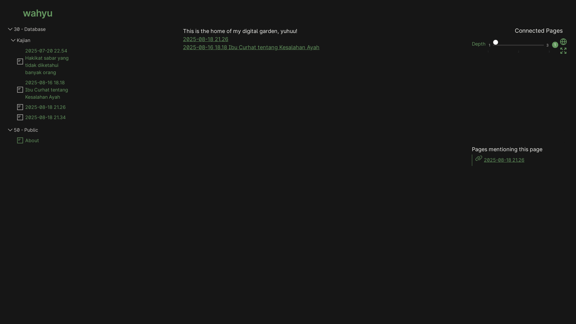 website screenshot of https://wahyusuryaningrat.site/