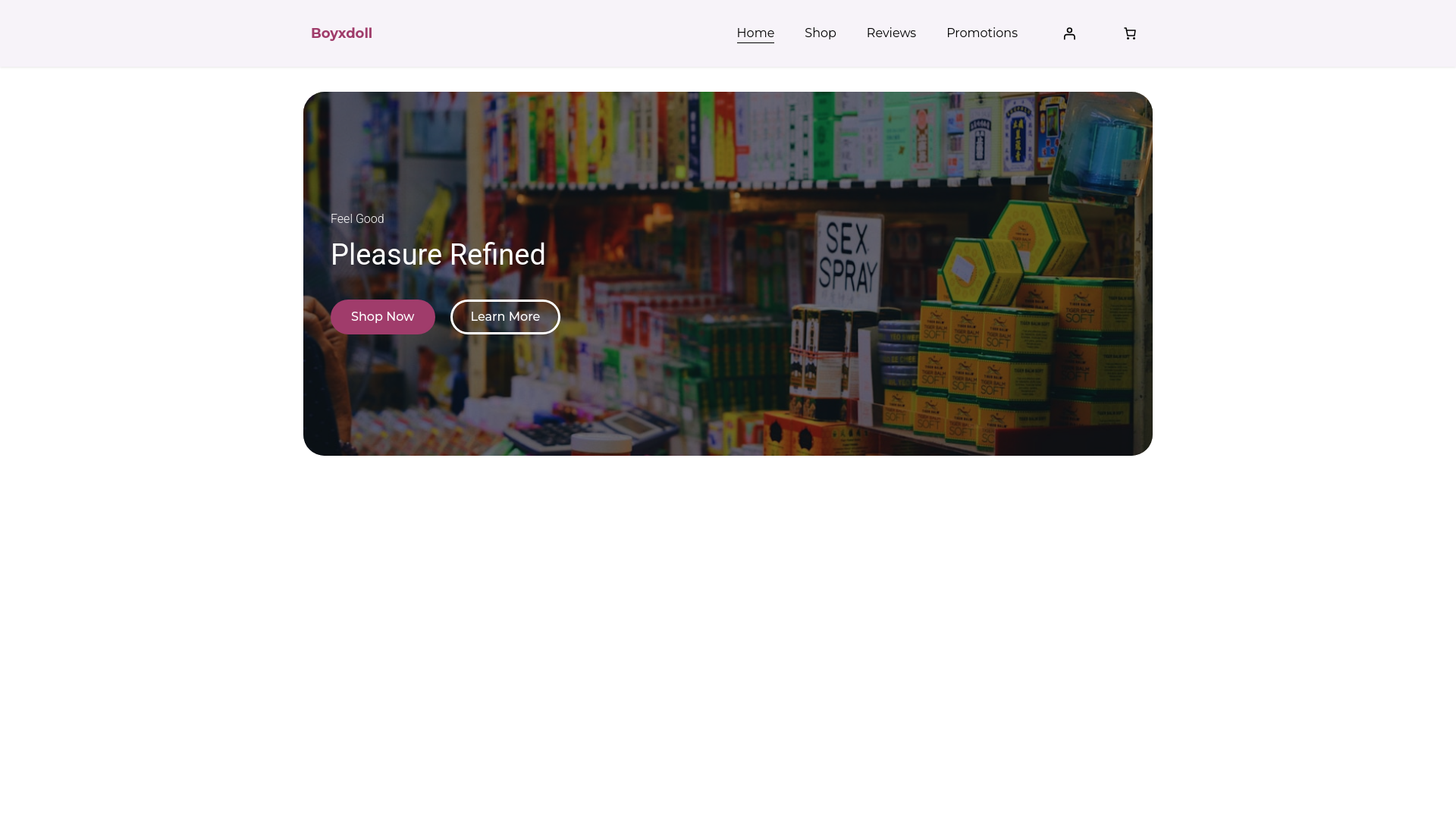 website screenshot of https://boyxtoy.com/