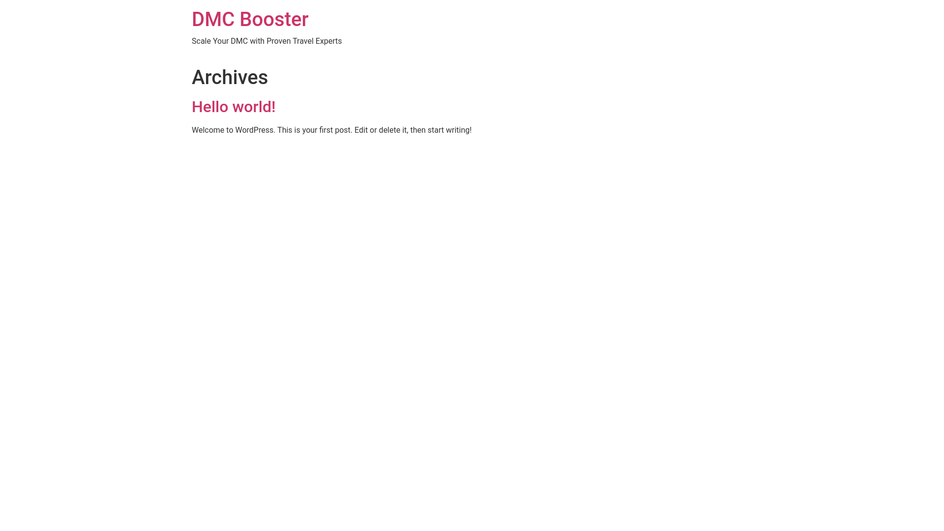 website screenshot of https://dmcbooster.com/