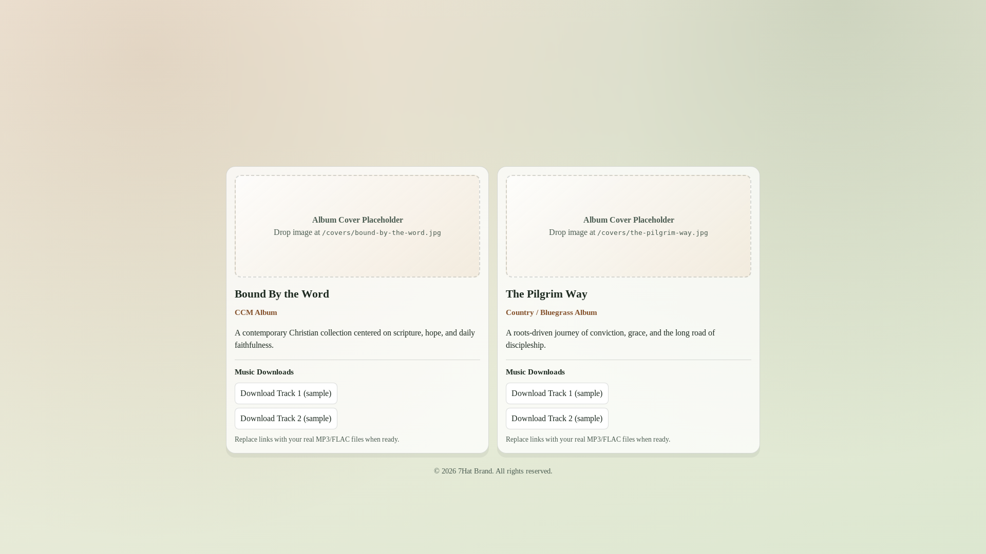 website screenshot of https://7hatbrand.pages.dev/