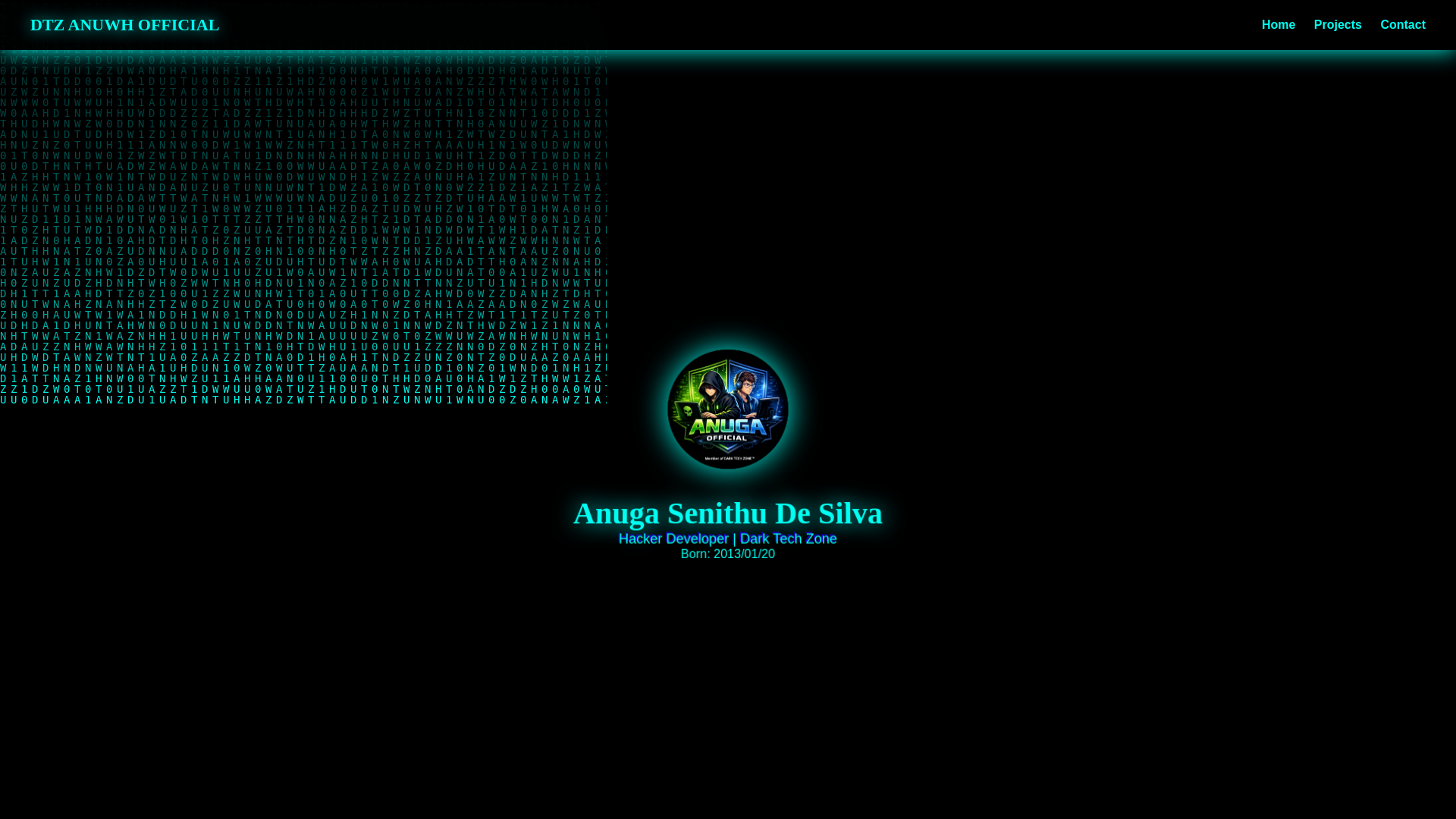 website screenshot of https://anugaofficial.pages.dev/