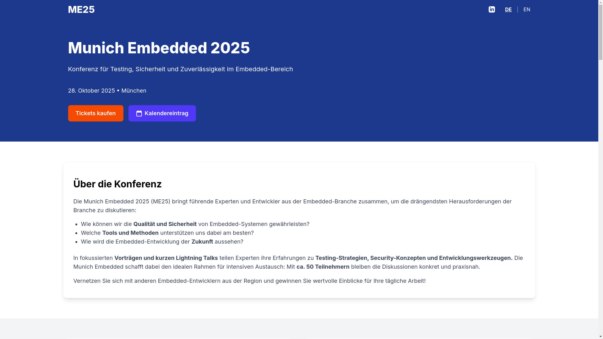 website screenshot of https://munich-embedded.pages.dev/